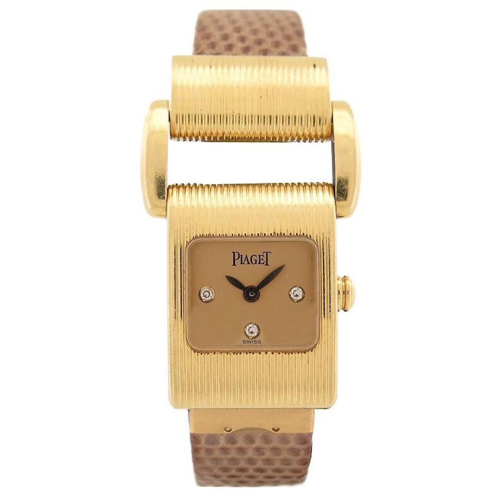 VINTAGE MONTRE PIAGET MISS PROTOCOLE 5221 OR JAUNE 18K 33MM