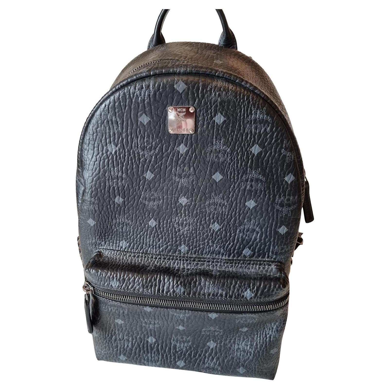 MCM Backpack Stark Black Size Medium Synthetic ref.581725 - Joli Closet
