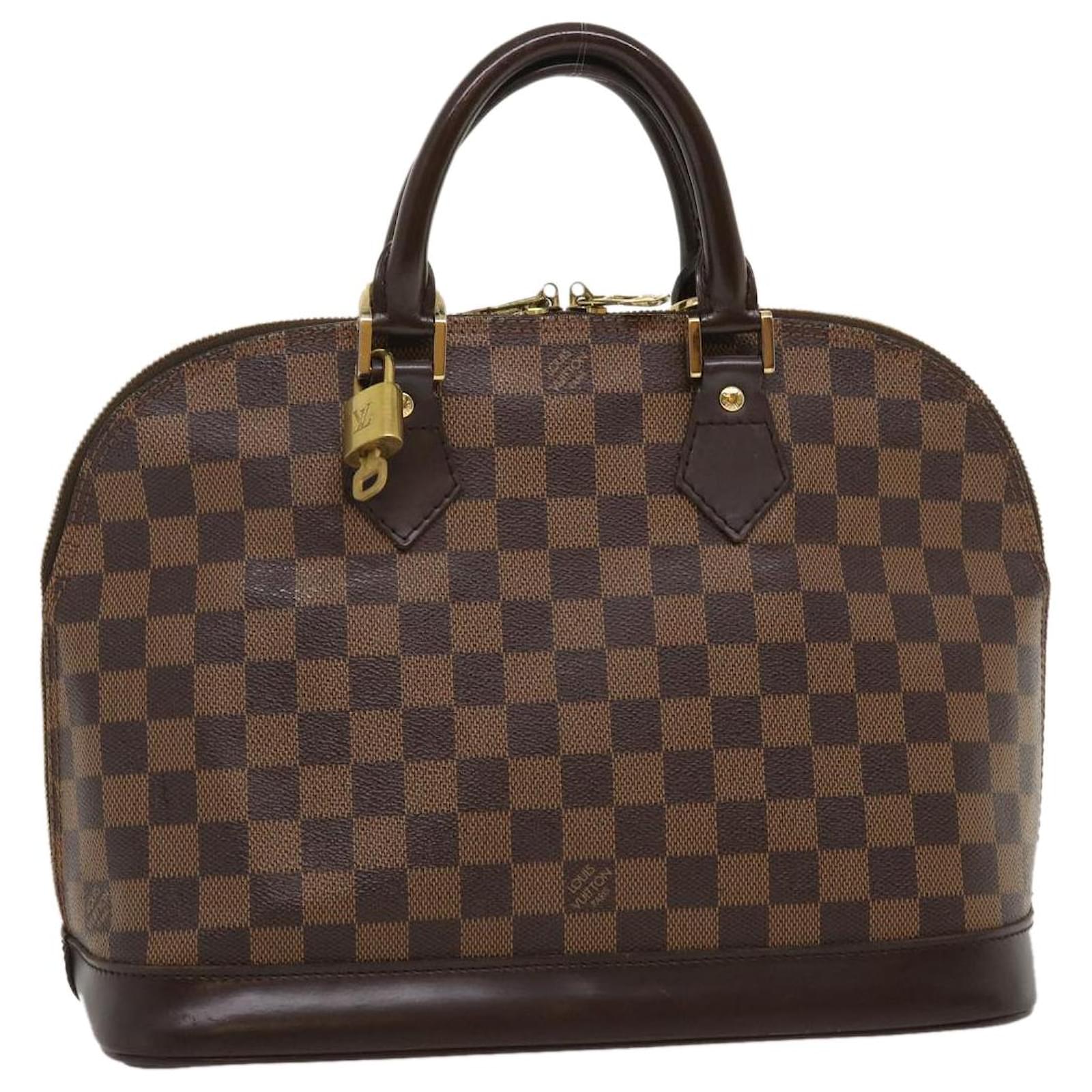 LOUIS VUITTON Damier Ebene Alma Hand Bag N51131 LV Auth jk1657 ref ...