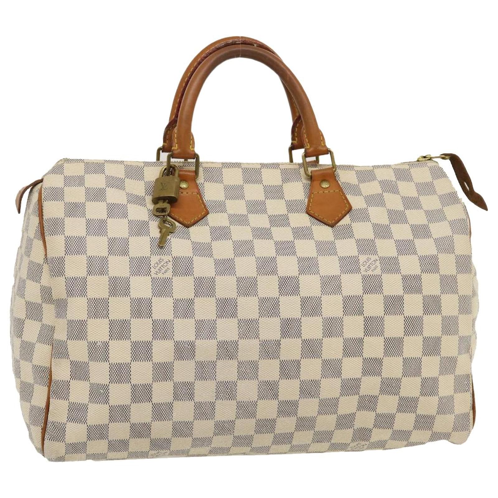 Louis Vuitton Damier Azur Speedy 35 Hand Bag N41535 LV Auth ds503  ref.582717 - Joli Closet