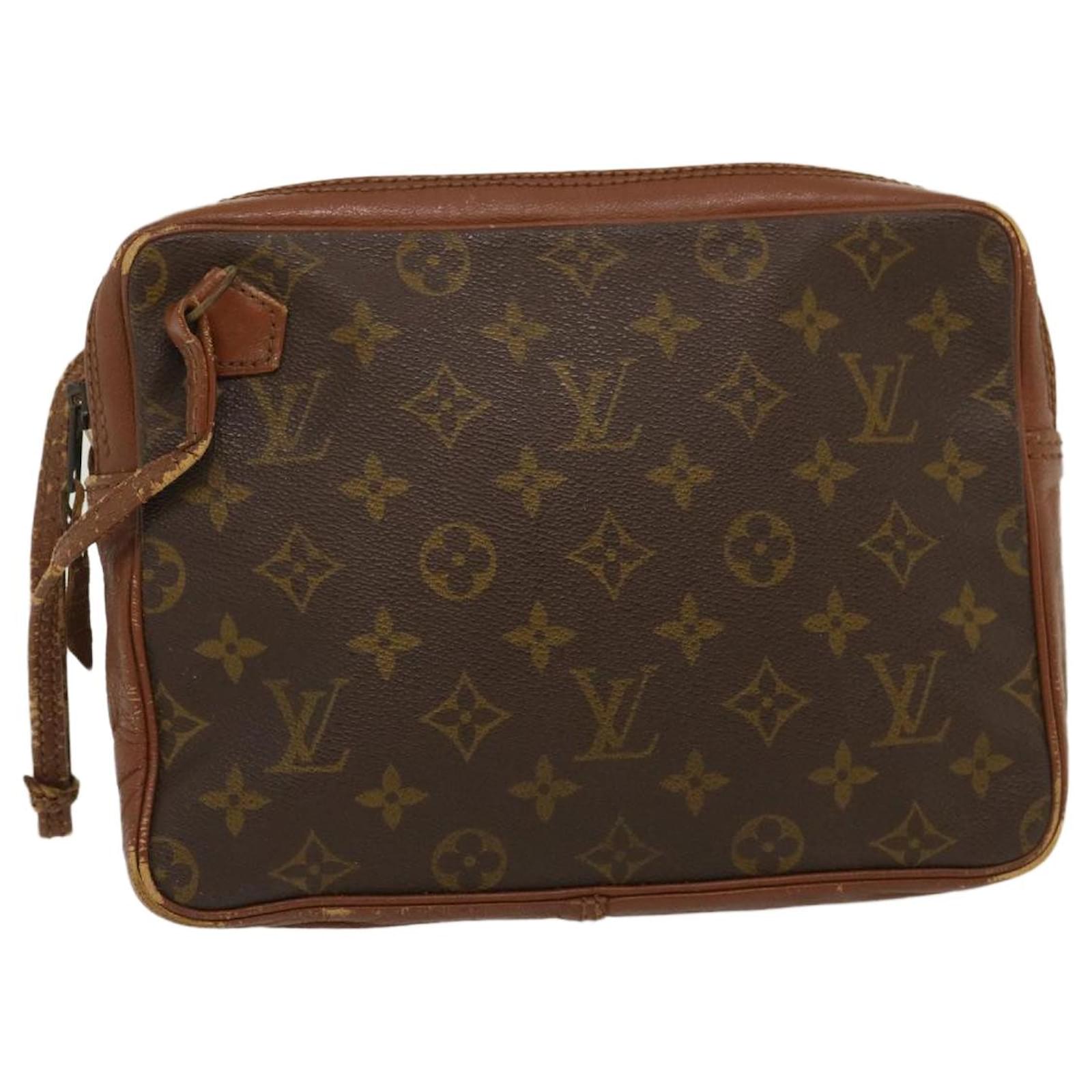 Vintage Louis Vuitton LV Clutch Bag Brown Monogram