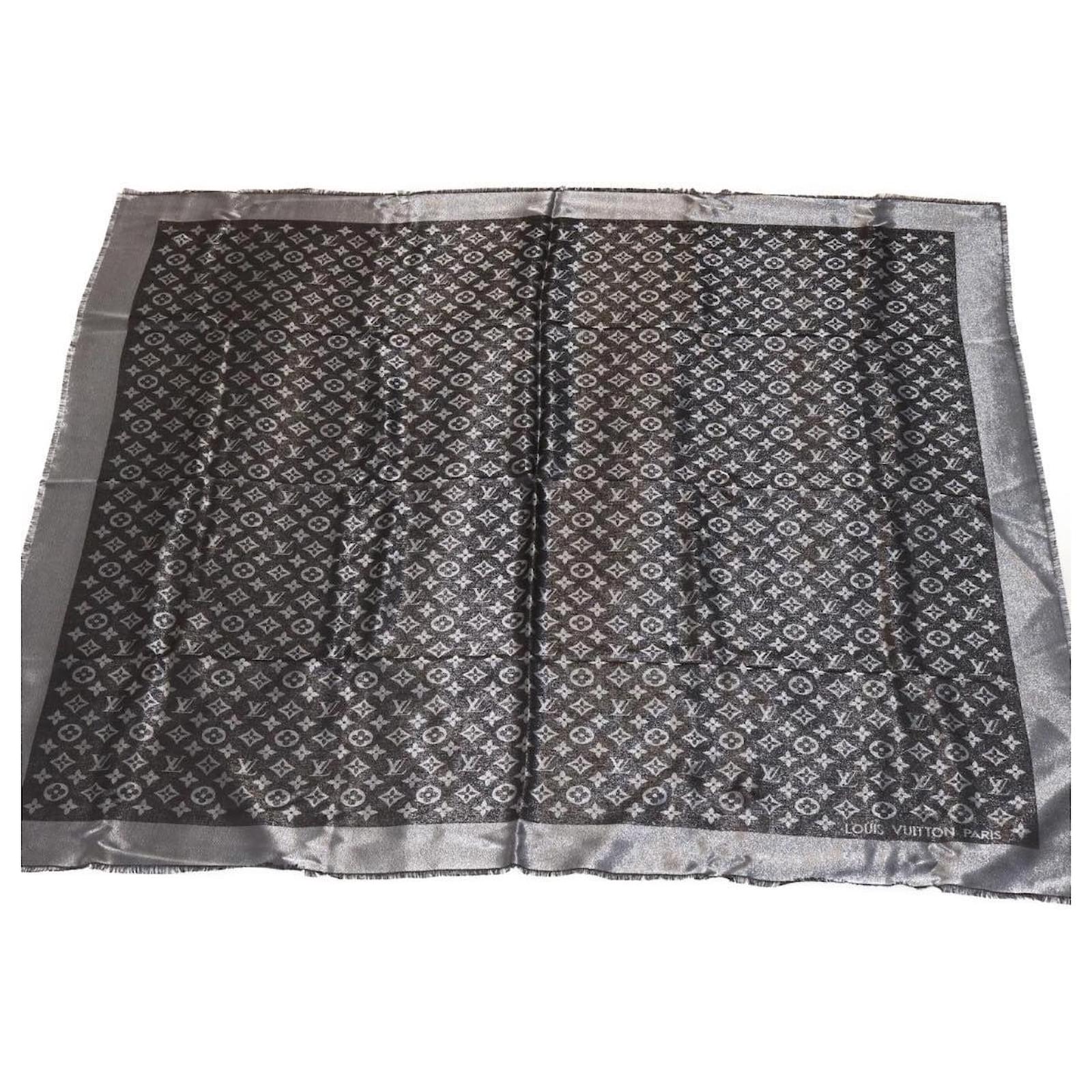 Louis Vuitton Silk LV Monogram Shawl - Black Scarves and Shawls,  Accessories - LOU795589