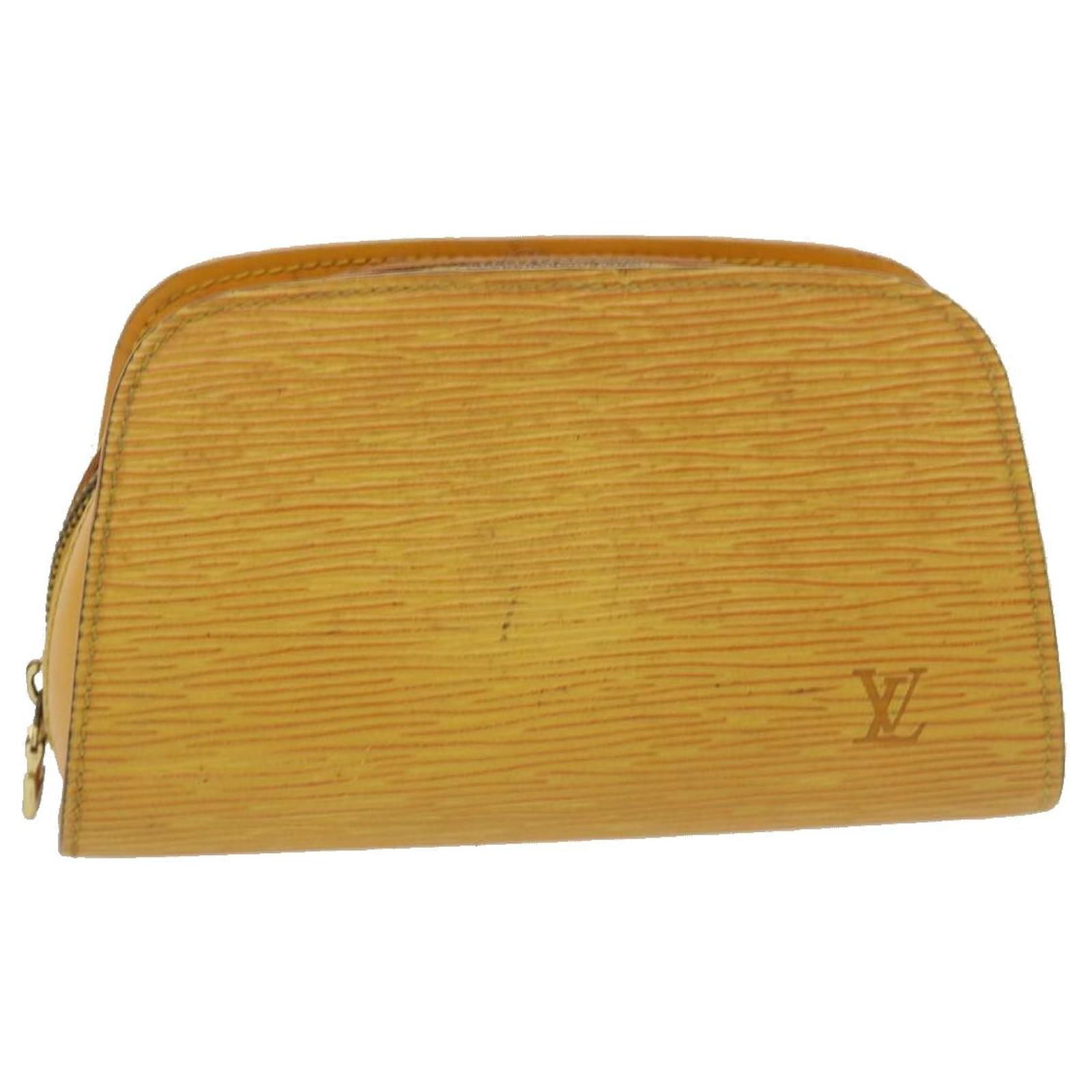 LOUIS VUITTON Epi Dauphine PM Cosmetic Pouch Yellow M48449 LV Auth yt759  Leather ref.583298 - Joli Closet