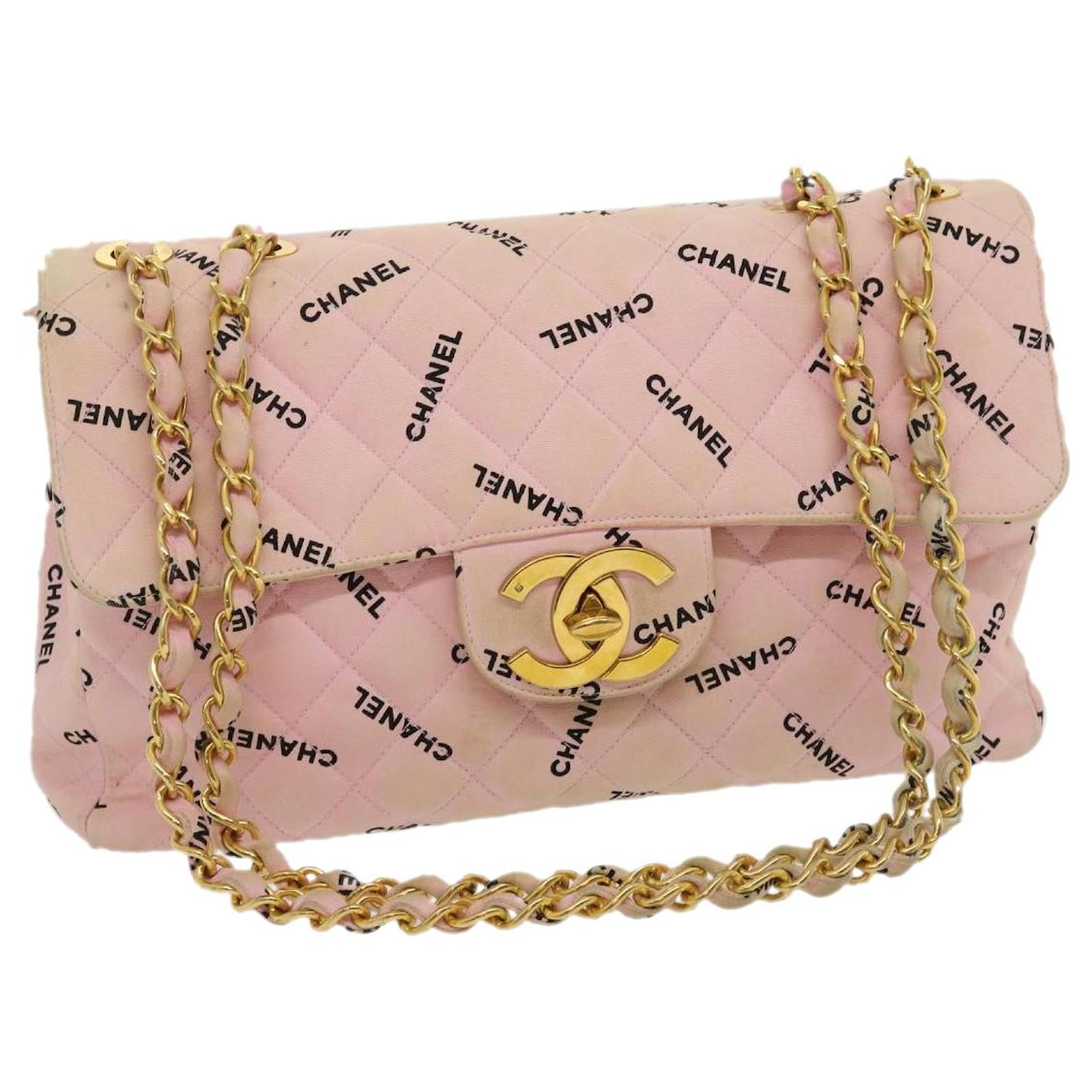 CHANEL Big Matelasse COCO Mark Chain Shoulder Bag Pink CC Auth 29683a Cloth  ref.583512 - Joli Closet