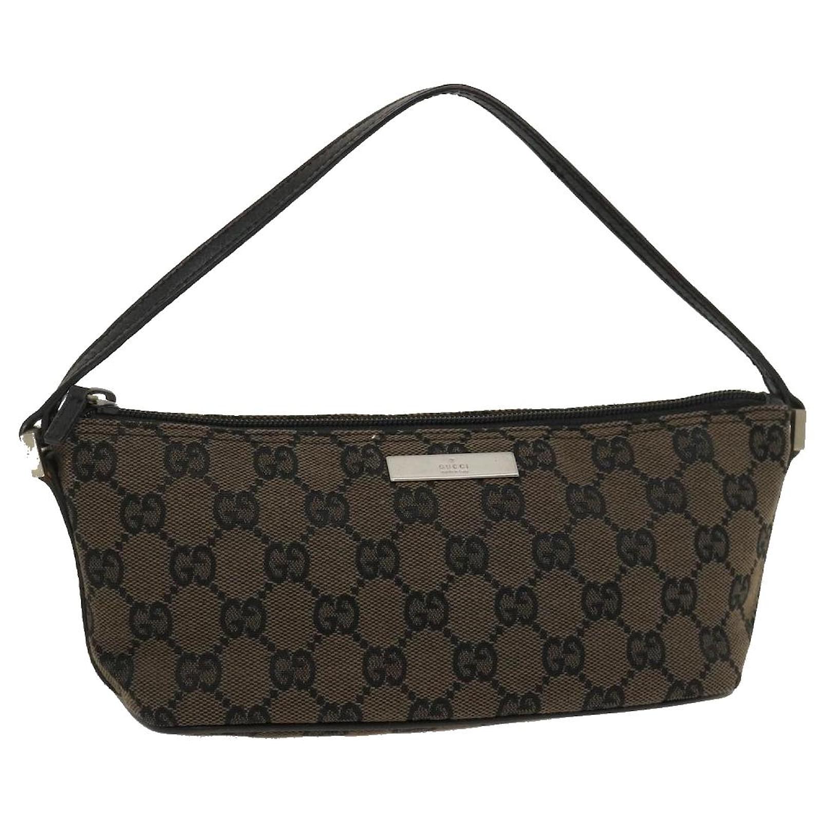 Gucci GG Canvas Boat Pochette - Brown Mini Bags, Handbags