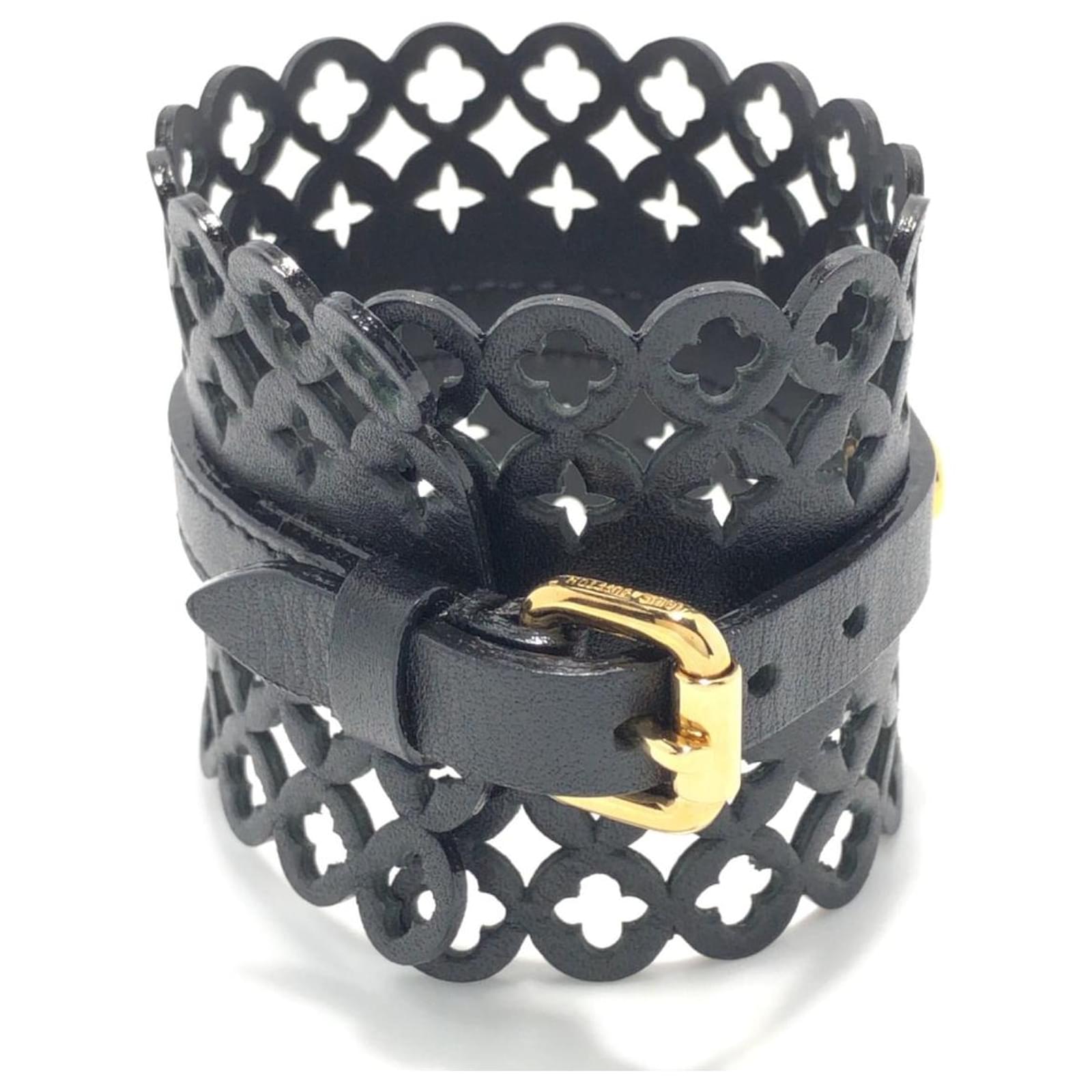 Louis Vuitton Flower Black Leather ref.583942 - Joli Closet