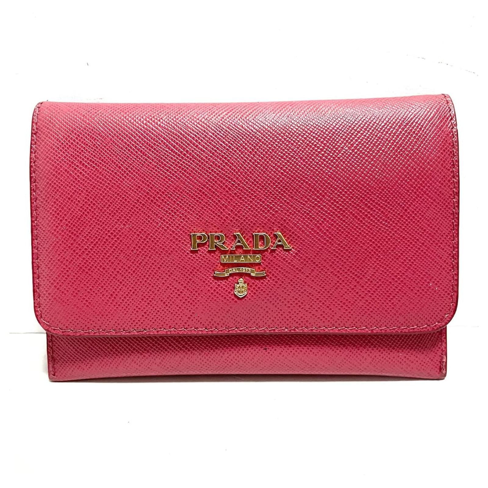 PRADA wallet Pink Leather ref.584921 Joli Closet