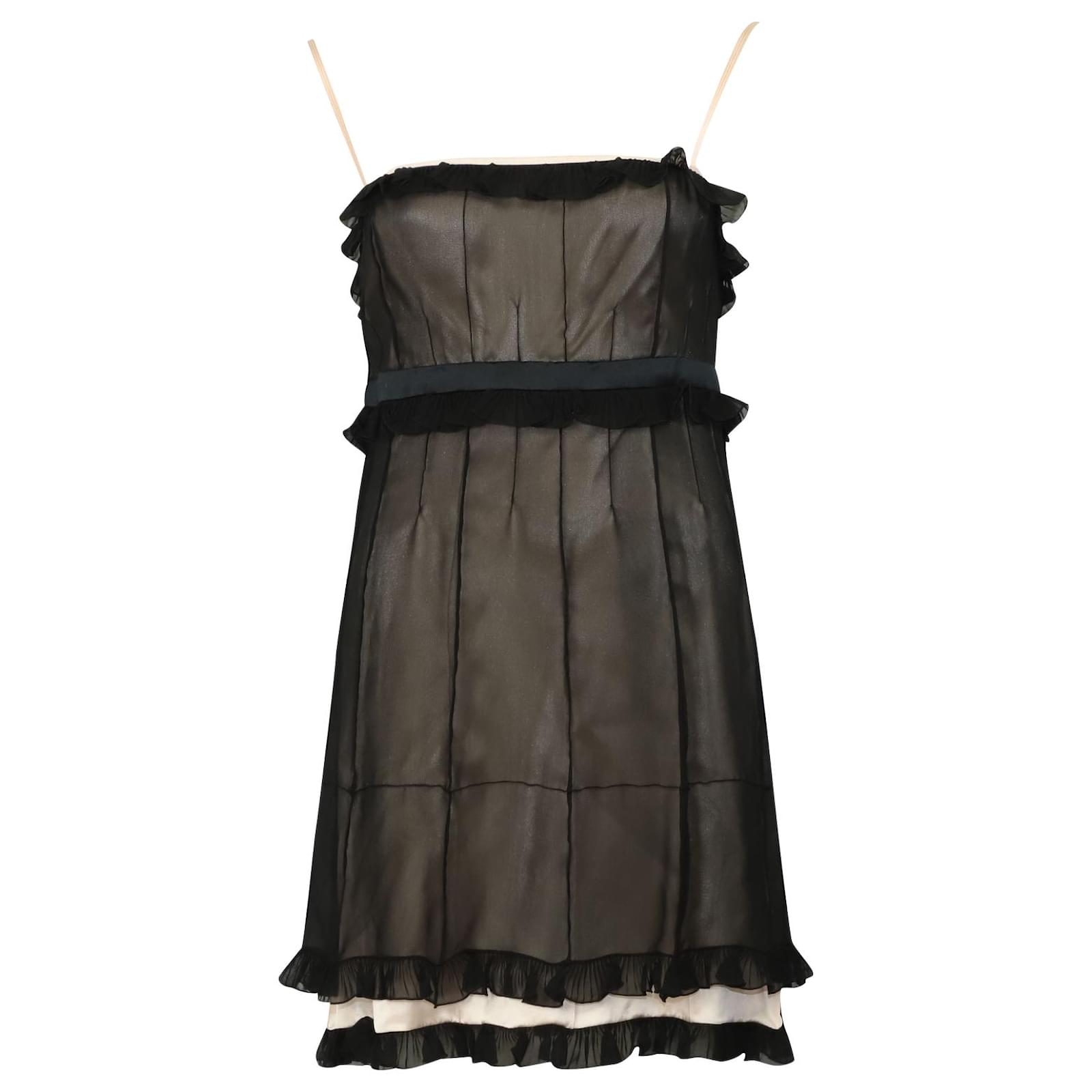 Louis Vuitton Sheer Robe Dress in Black Silk ref.585192 - Joli Closet