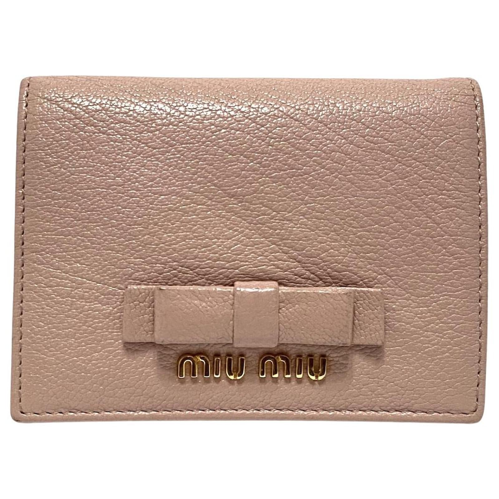 Miu Miu Wallet Pink Leather ref.585571 - Joli Closet