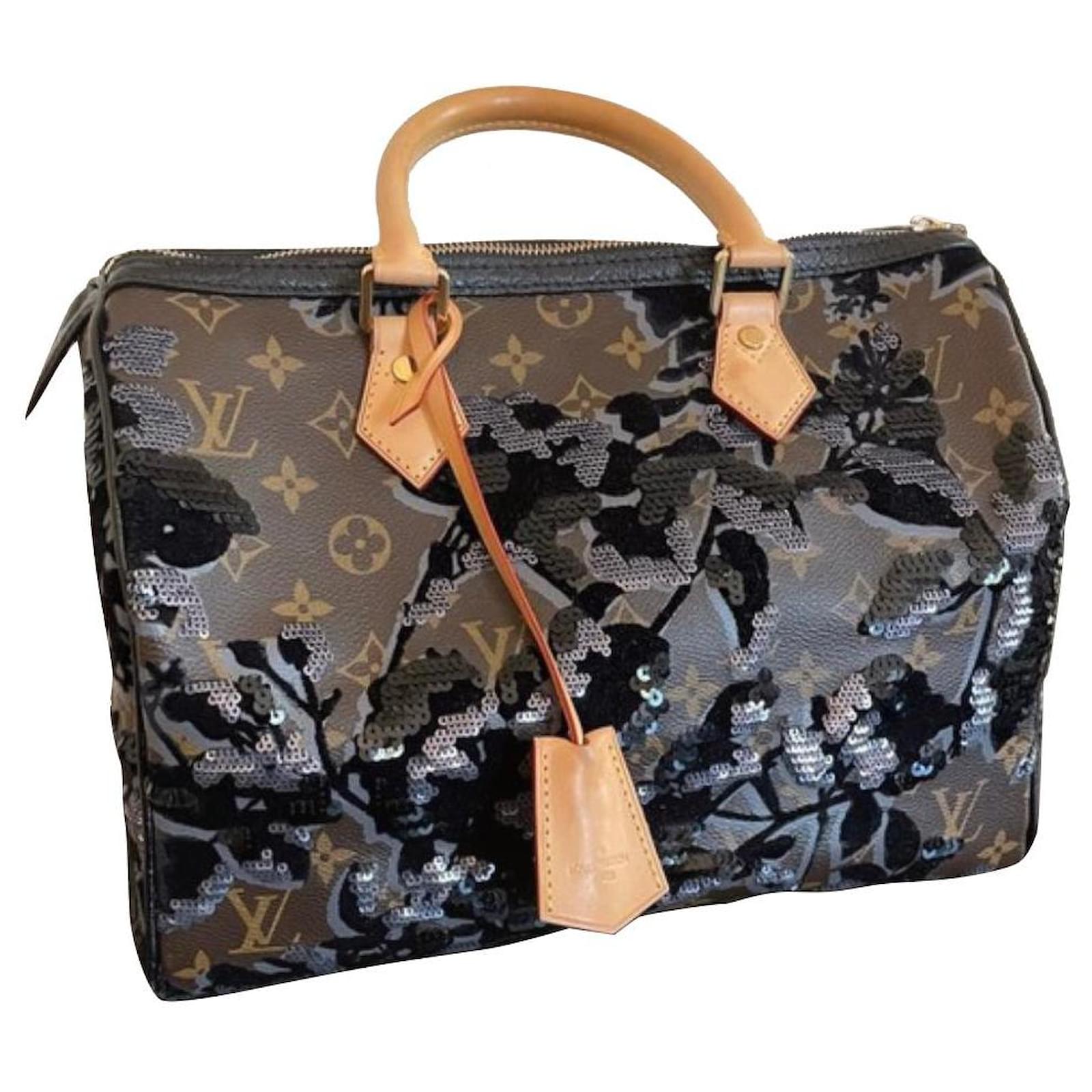 Speedy Louis Vuitton Handbags Brown Black Beige Leather Cloth ref.586539 -  Joli Closet