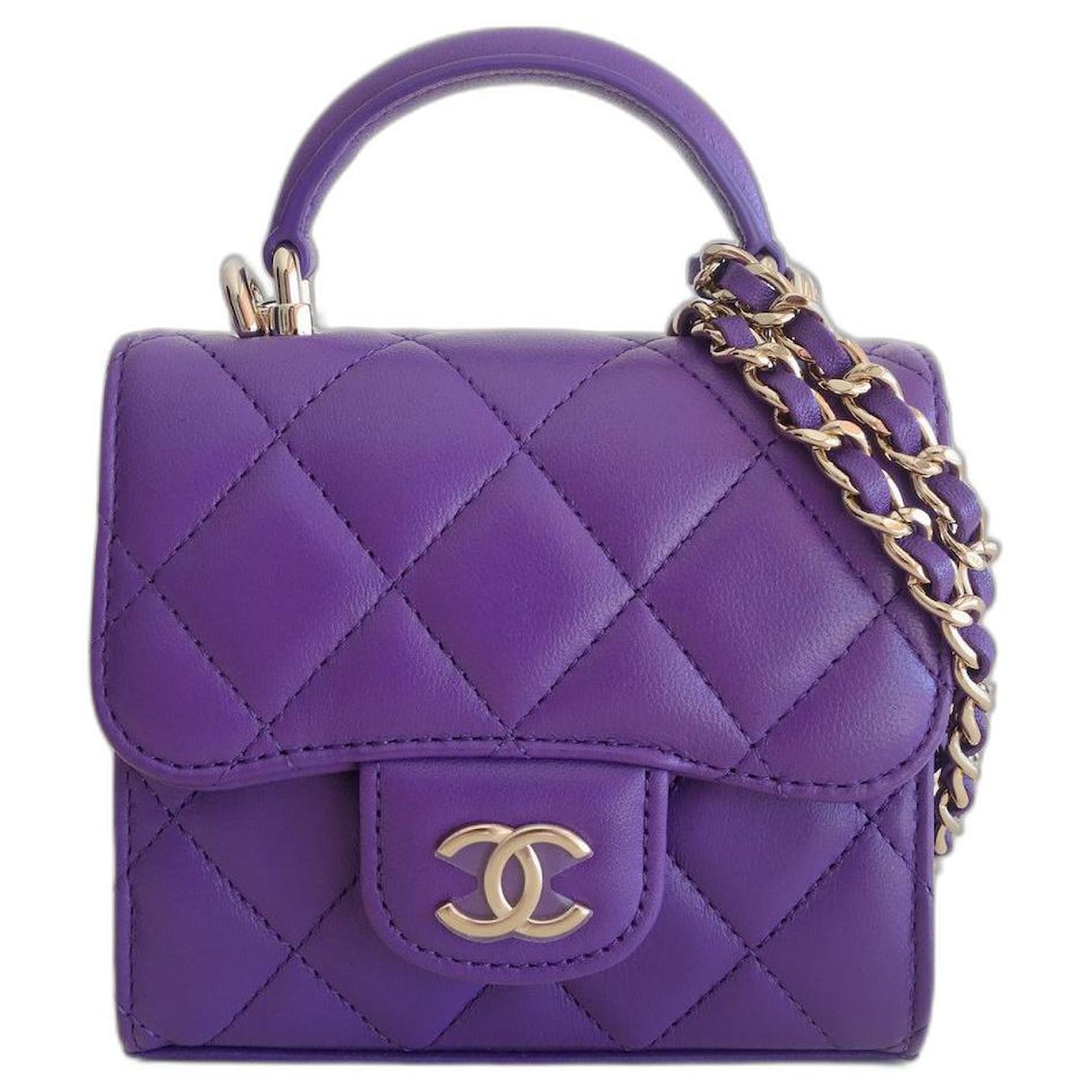 Chanel Purple Handbags