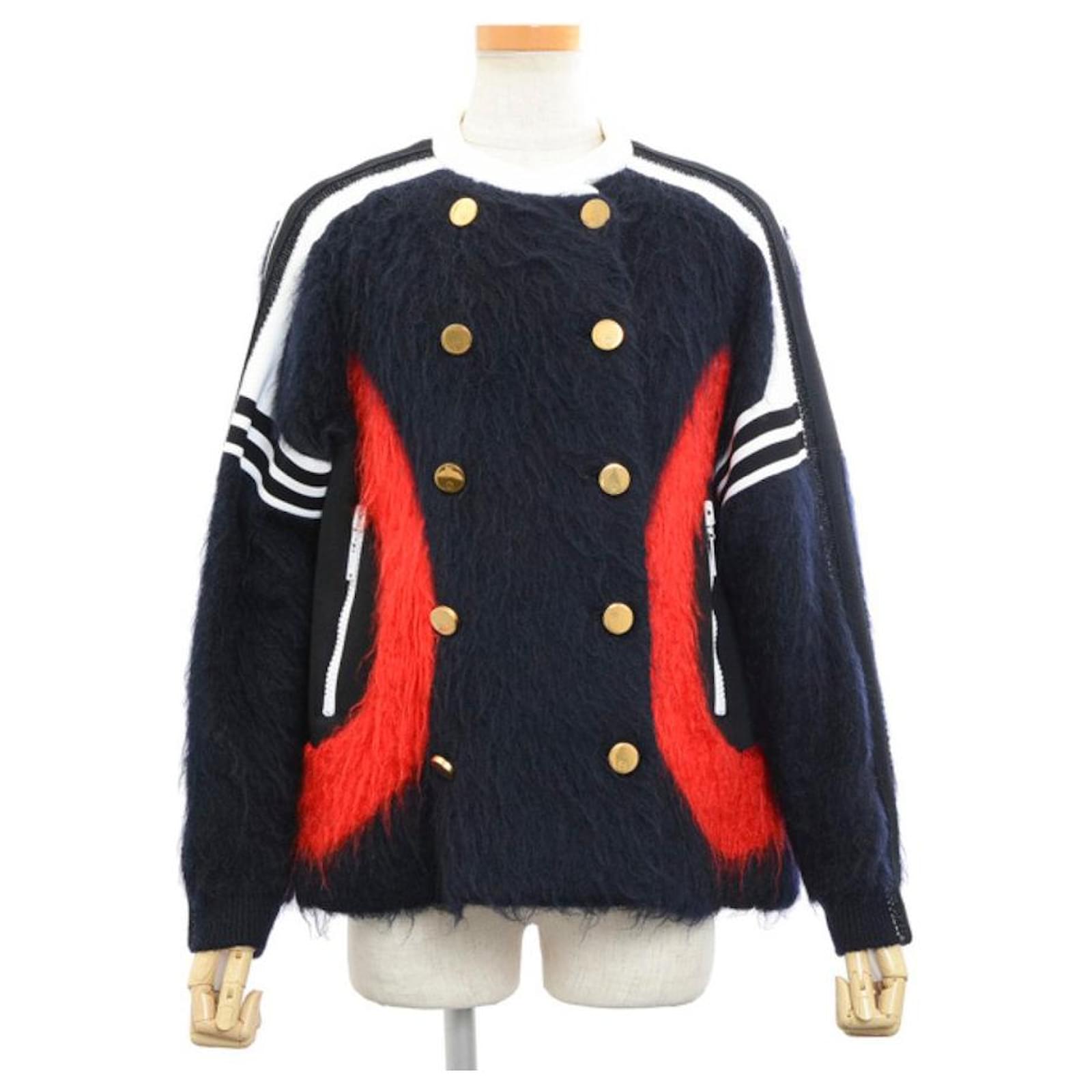 Louis Vuitton veste manteau court switch mohair bouton doré taille XXS