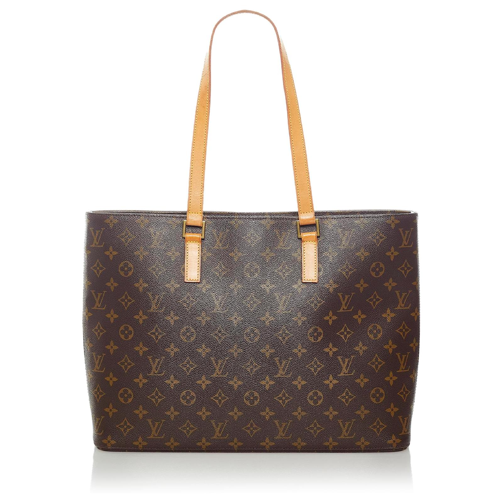 Louis Vuitton Brown Monogram Luco Tote Bag Leather Cloth ref.586768 ...