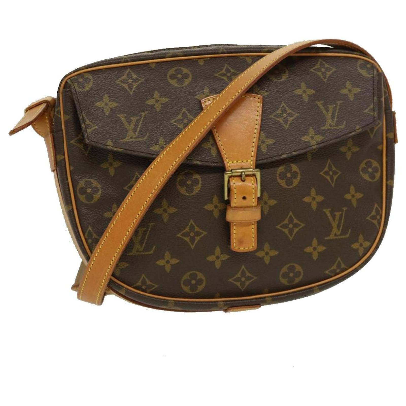 Louis Vuitton Womens Jeune Fille Handbag Brown Canvas Leather