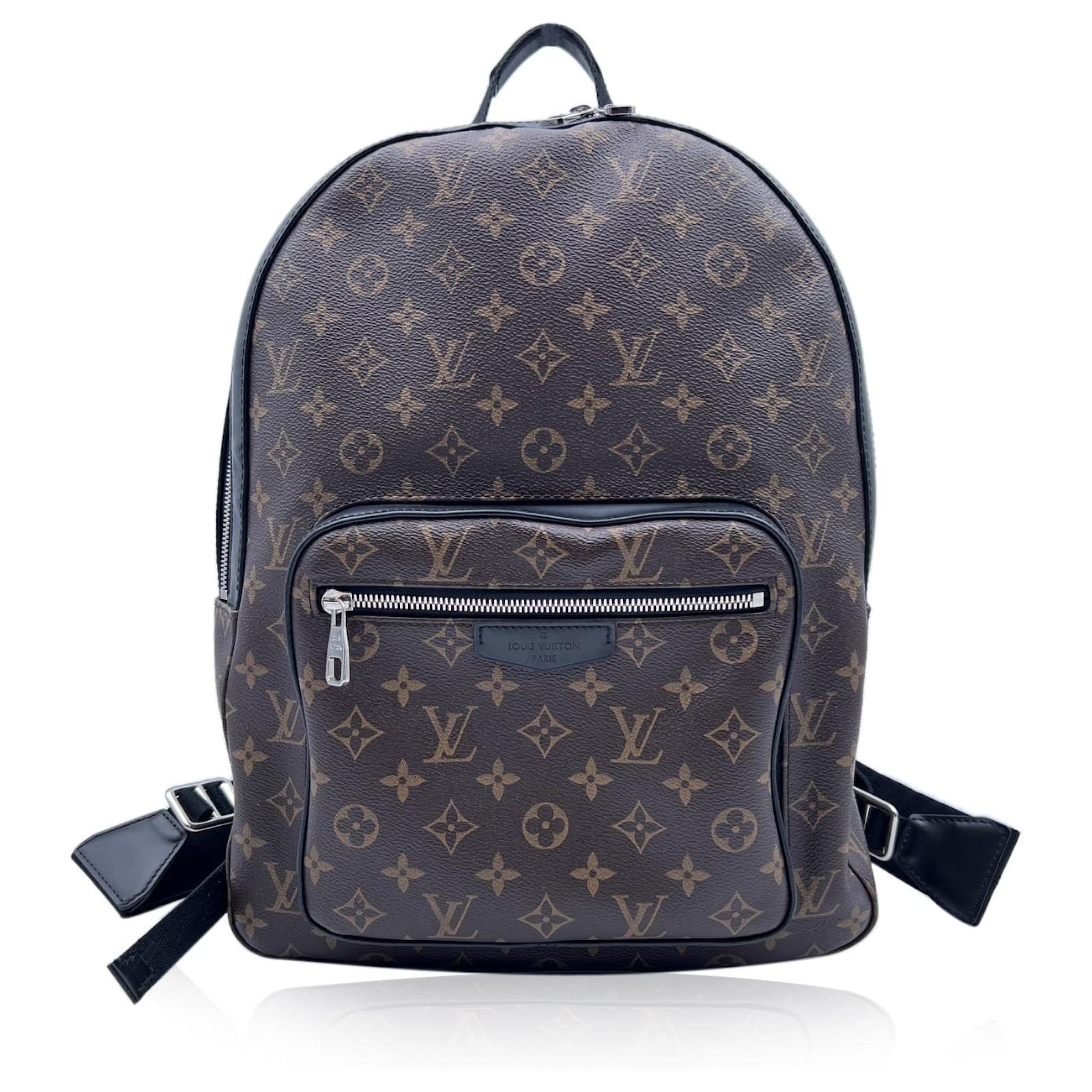 Louis Vuitton Zaino Josh in tela Macassar con monogramma Marrone