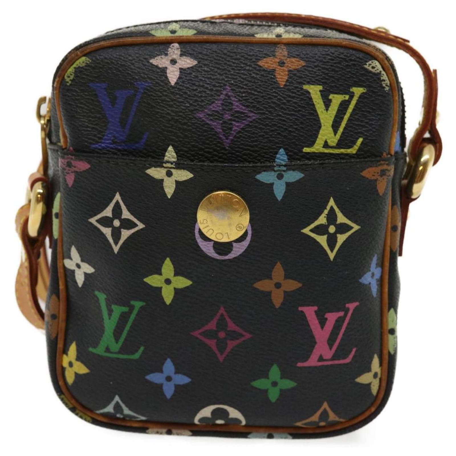 LOUIS VUITTON Monogram Multicolor Rift Shoulder Bag Black M40056 LV Auth  20668A