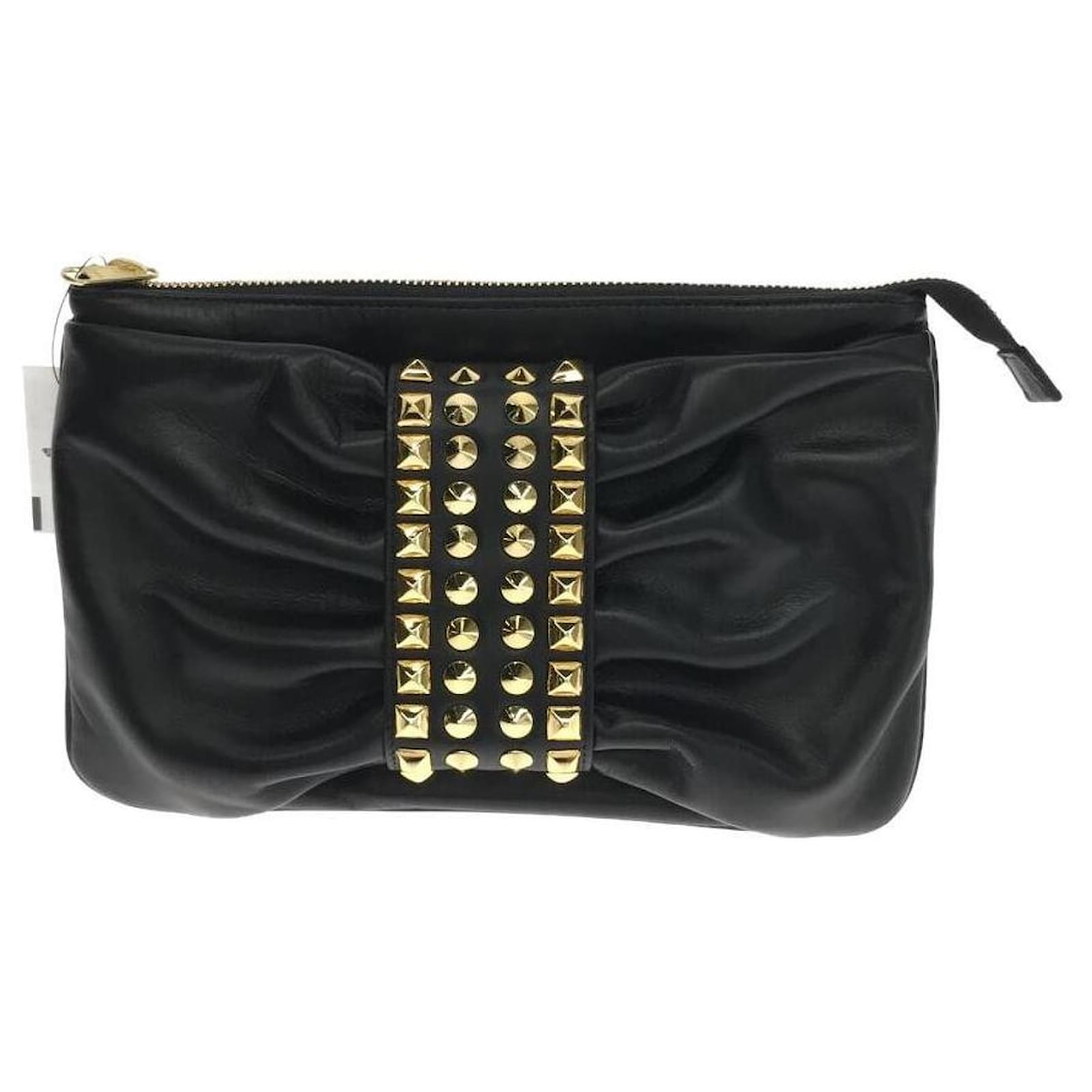 JUNYA WATANABE COMME des GARCONS Studs Clutch Bag/Leather/BLK