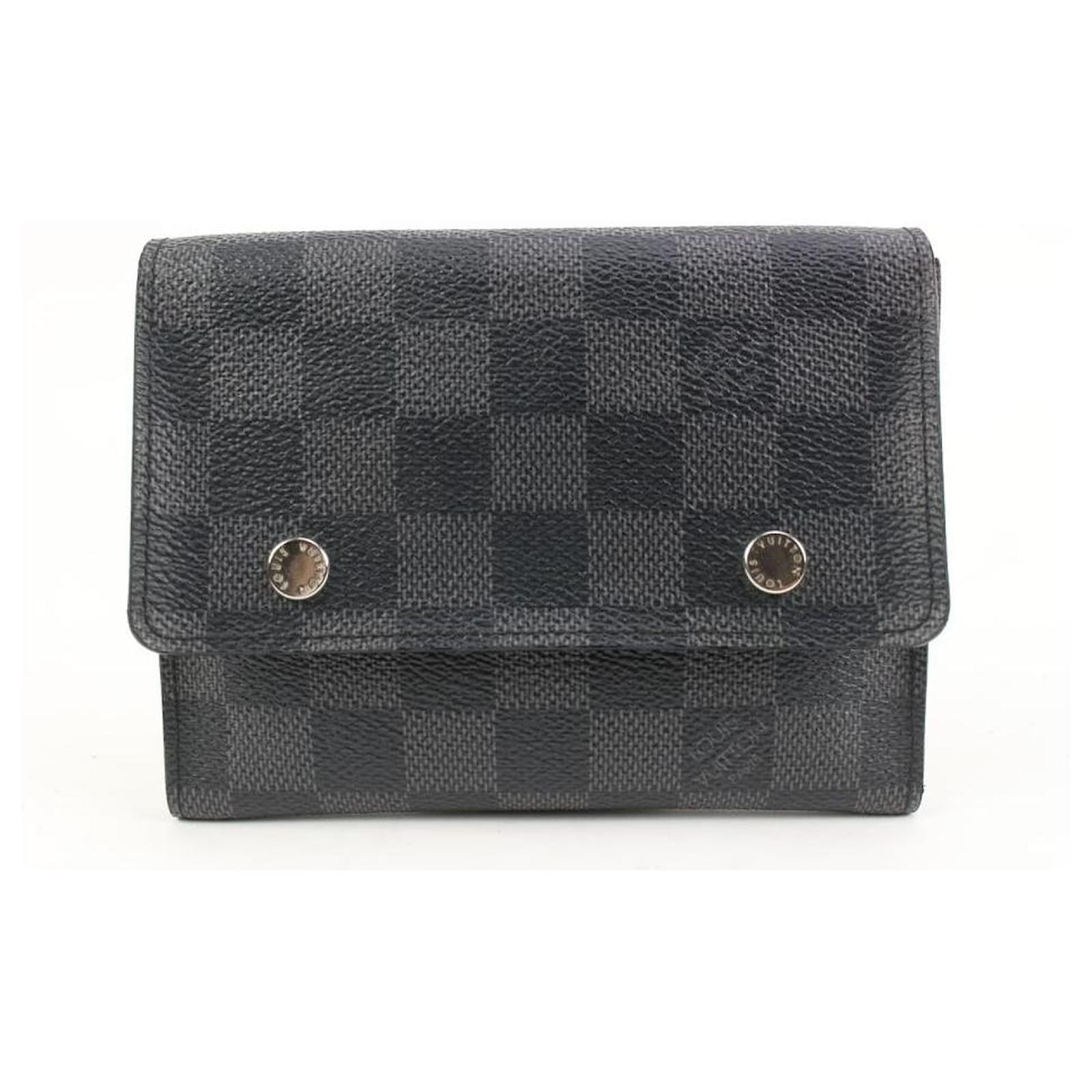 Louis Vuitton Coin Card Holder Damier Graphite Grey/BlackLouis Vuitton Coin Card  Holder Damier Graphite Grey/Black - OFour