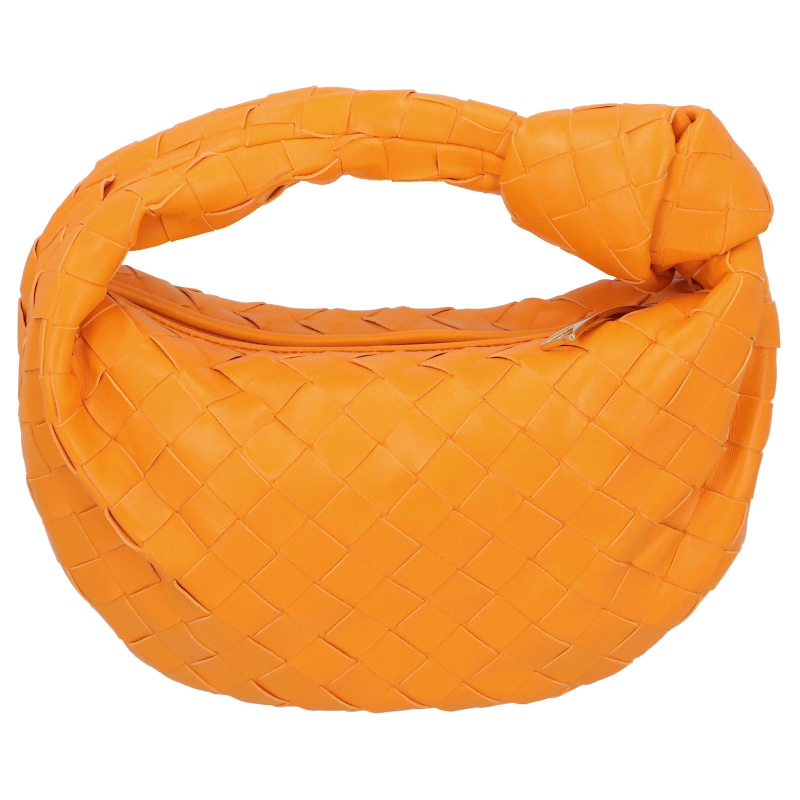 Bottega Veneta Mini Jodie Bag in Orange & Gold