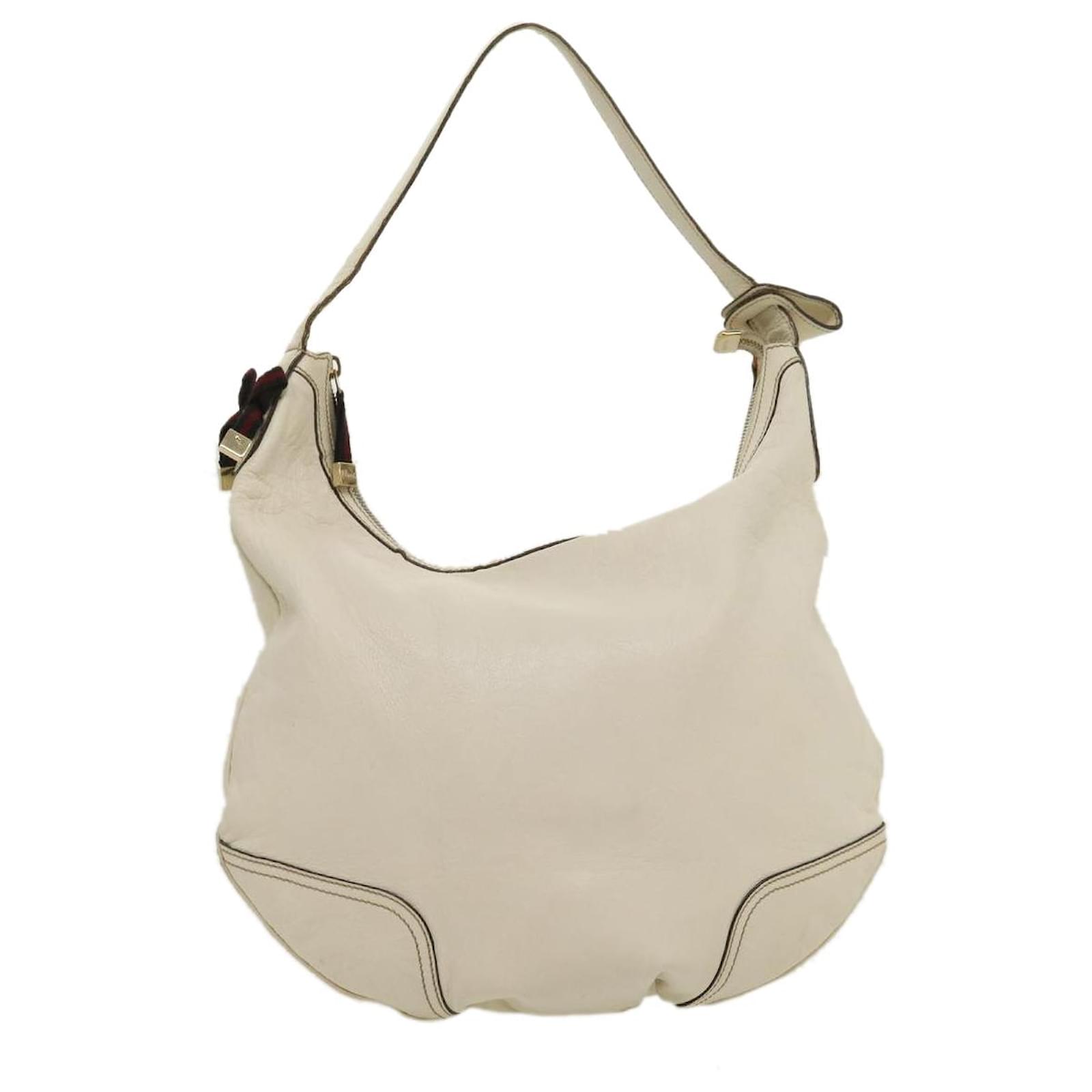 Gucci Hobo White Leather ref.589899 - Joli Closet