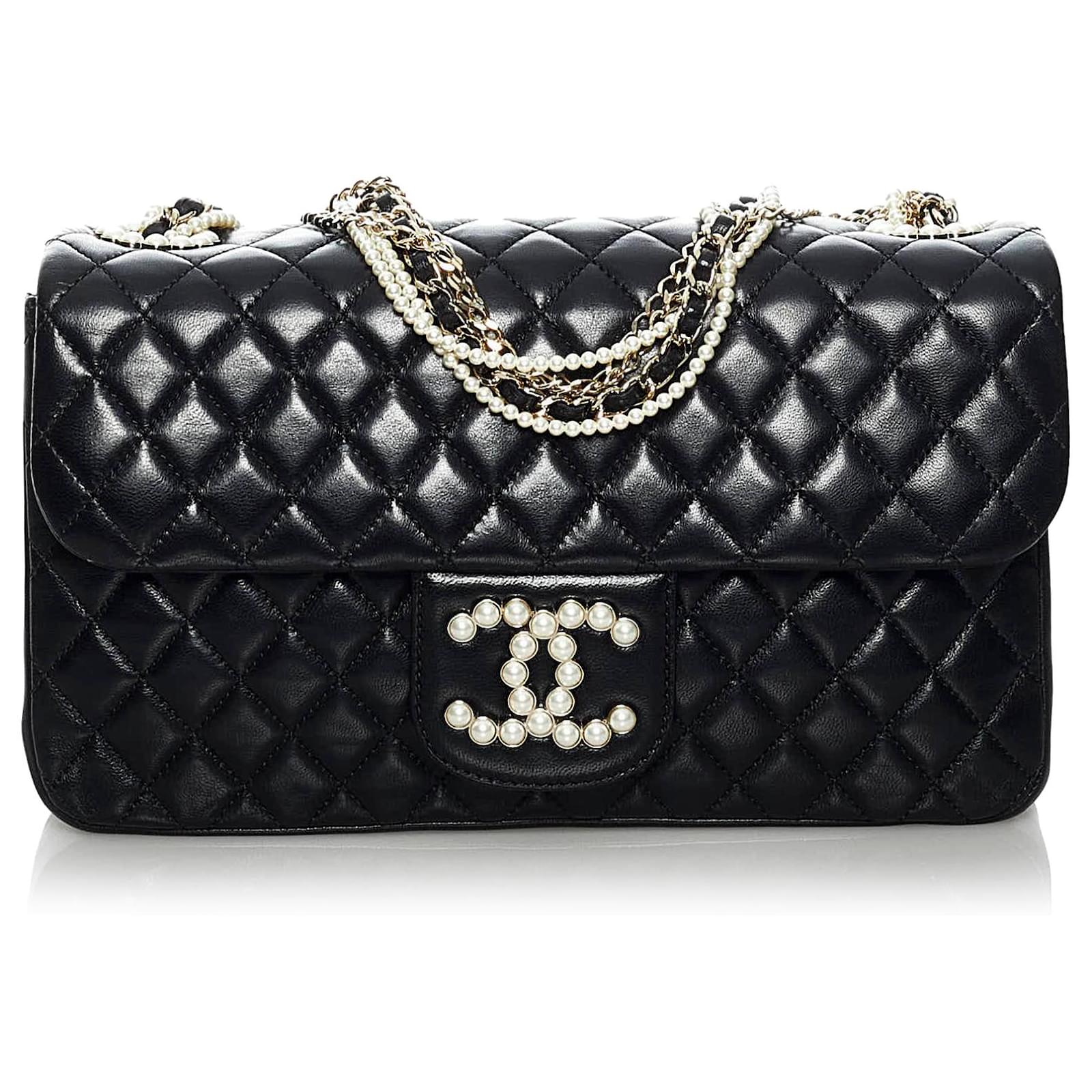 Chanel Black Medium Westminster Pearl Flap Bag