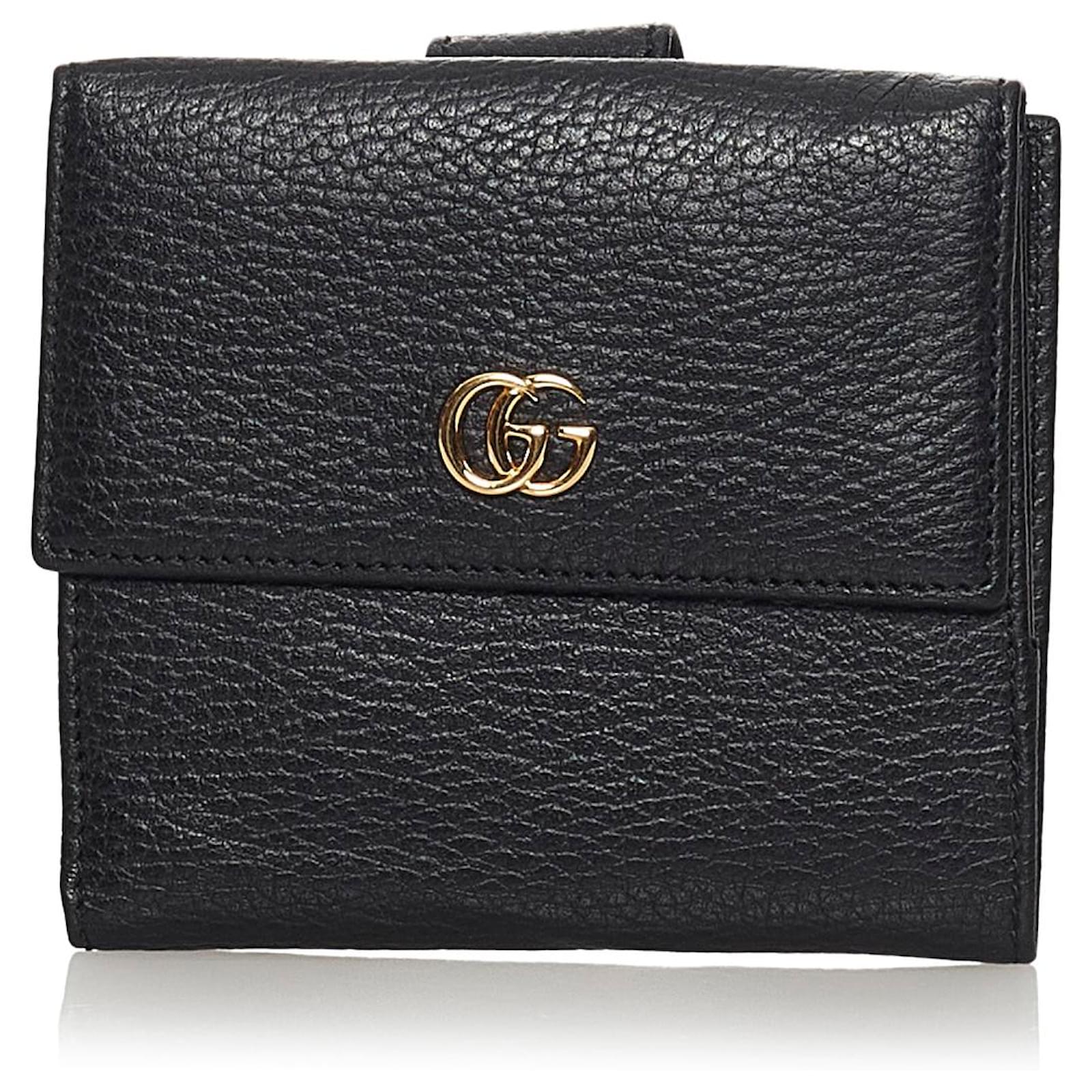 Gucci black small gg marmont online wallet