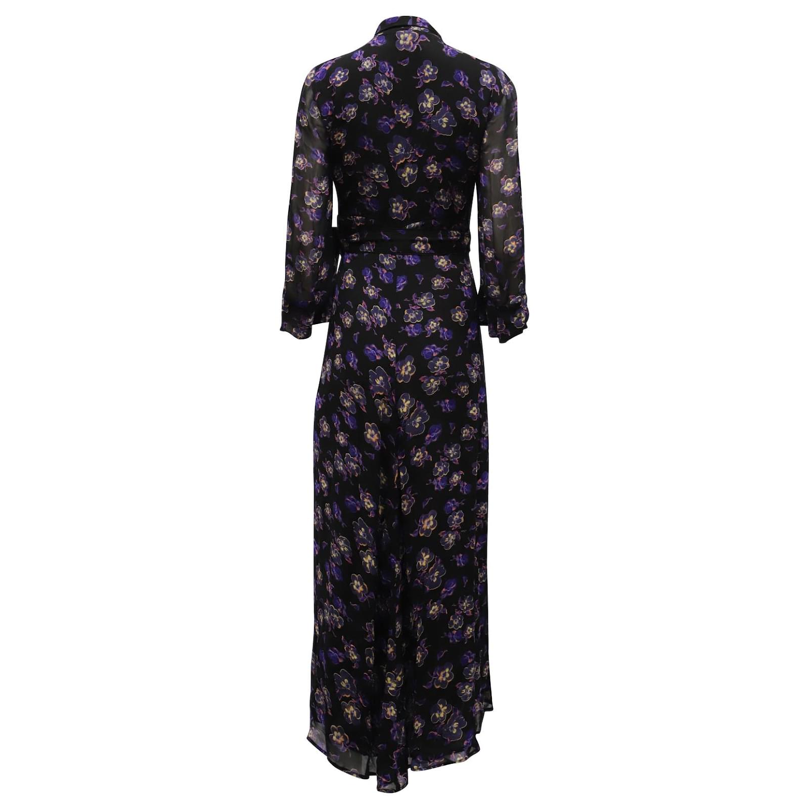 ganni purple floral dress Ganni