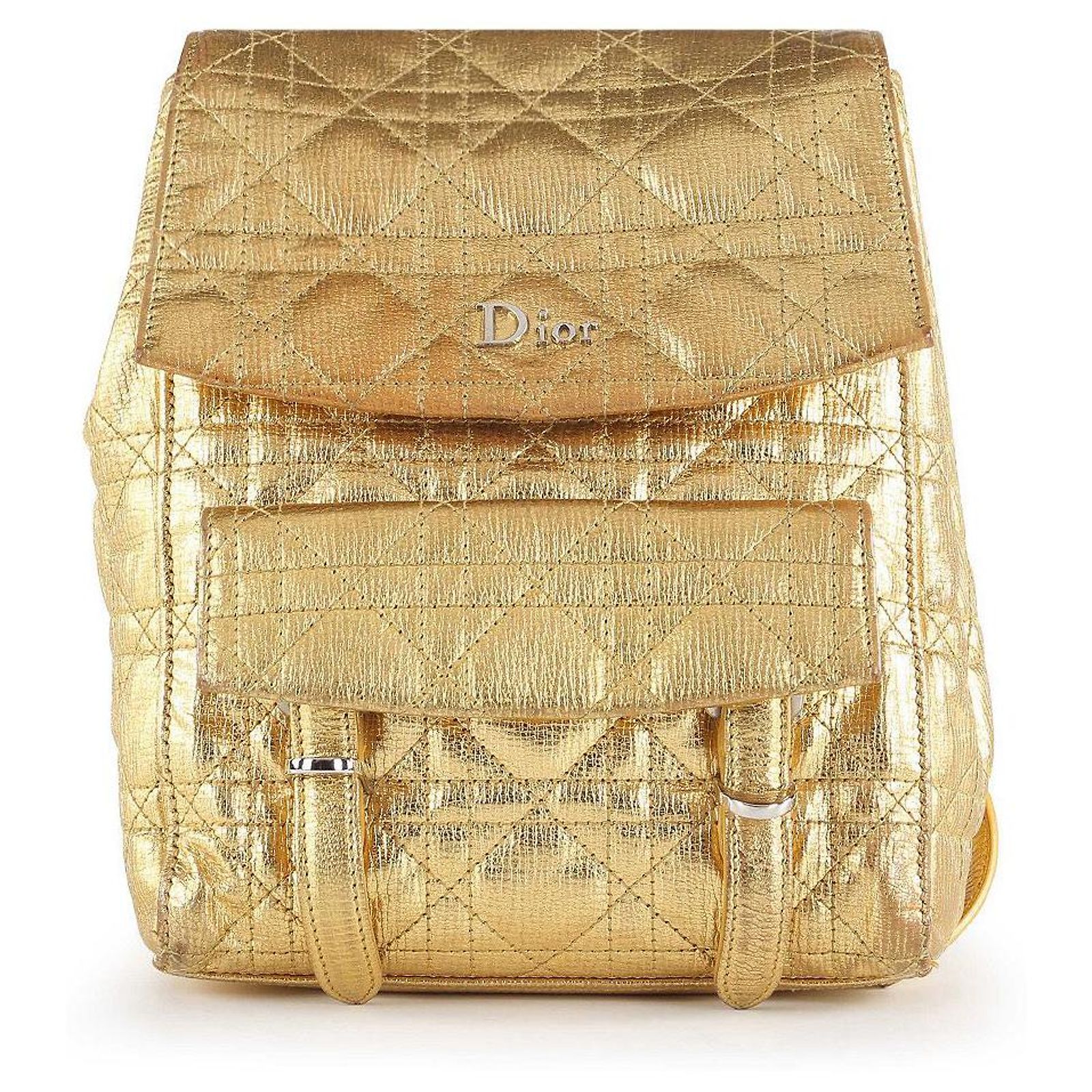 Christian Dior Backpack gold leather Blanco, dorado y el toque perfecto de elegancia ✨ Un  main image 2