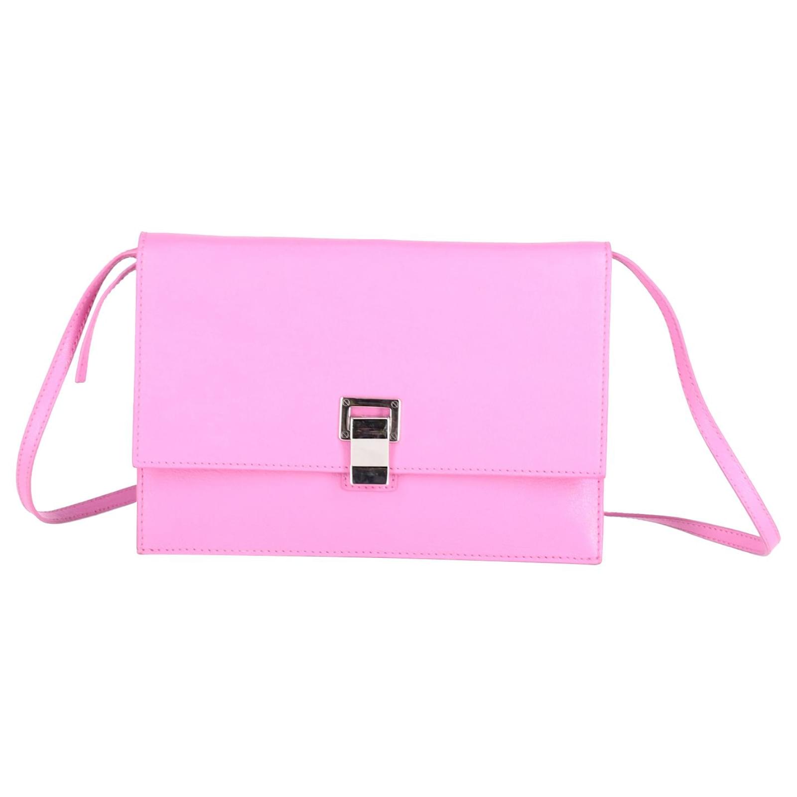 Proenza Schouler Lunch Bag Shoulder Bag in Pink Leather