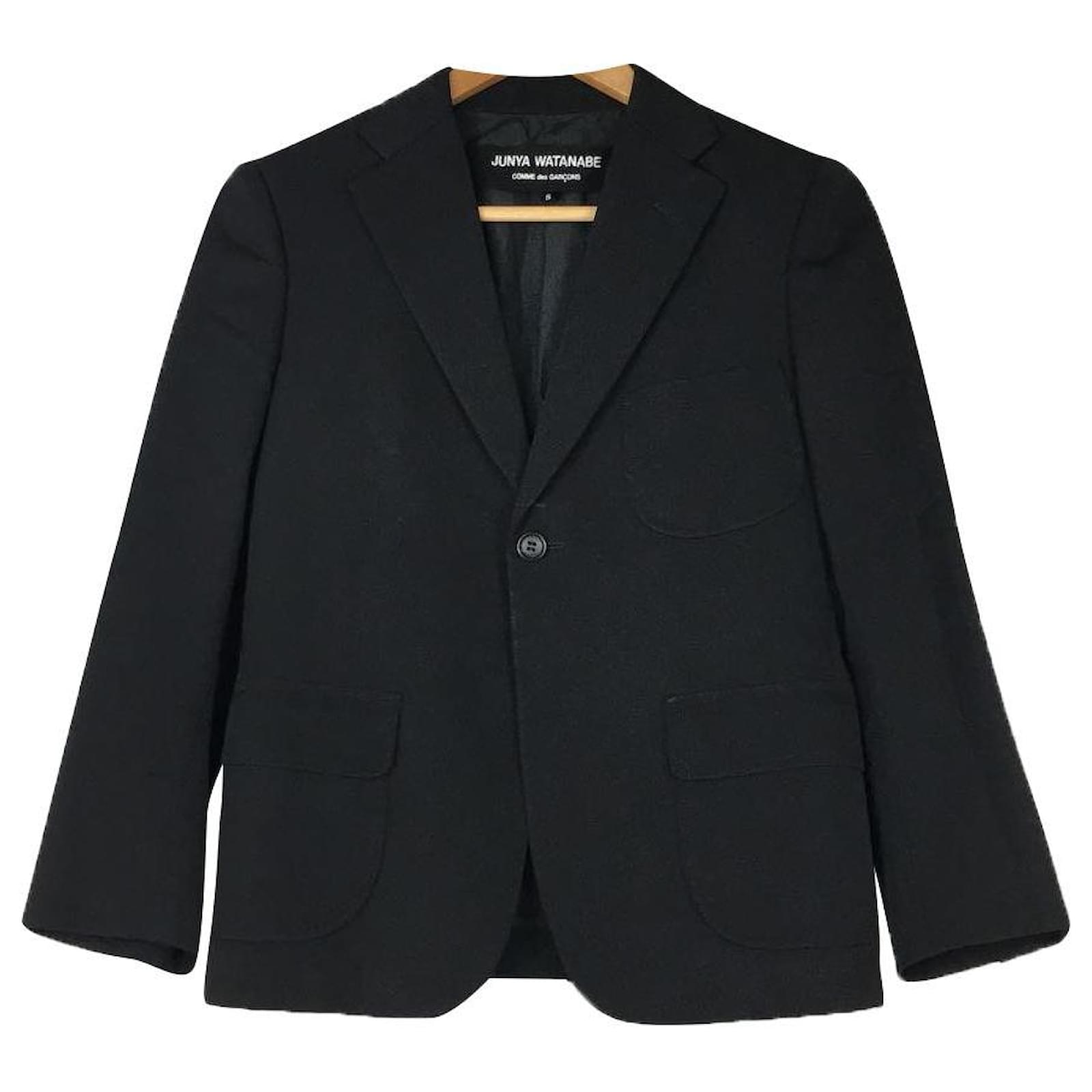 JUNYA WATANABE COMME des GARCONS Jacket/S/Wool/Black/Center slit