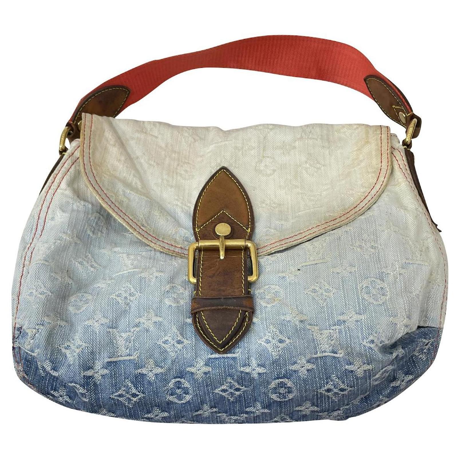 Louis Vuitton SunBurst handbag Brown Blue Denim ref.591534 - Joli Closet