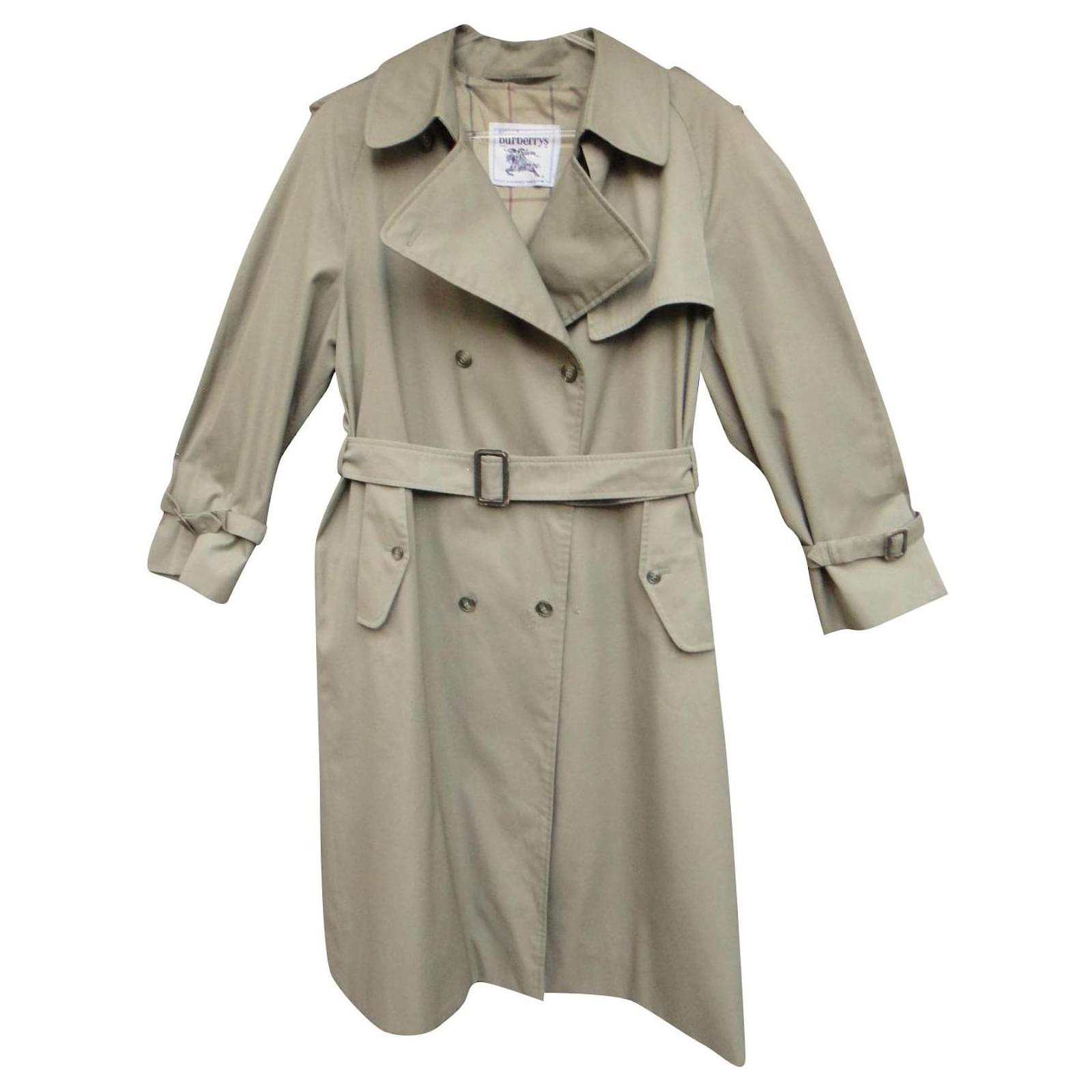 charme Kan worden berekend melodie vintage Burberry women's trench coat 44 Khaki Cotton Polyester ref.591637 -  Joli Closet