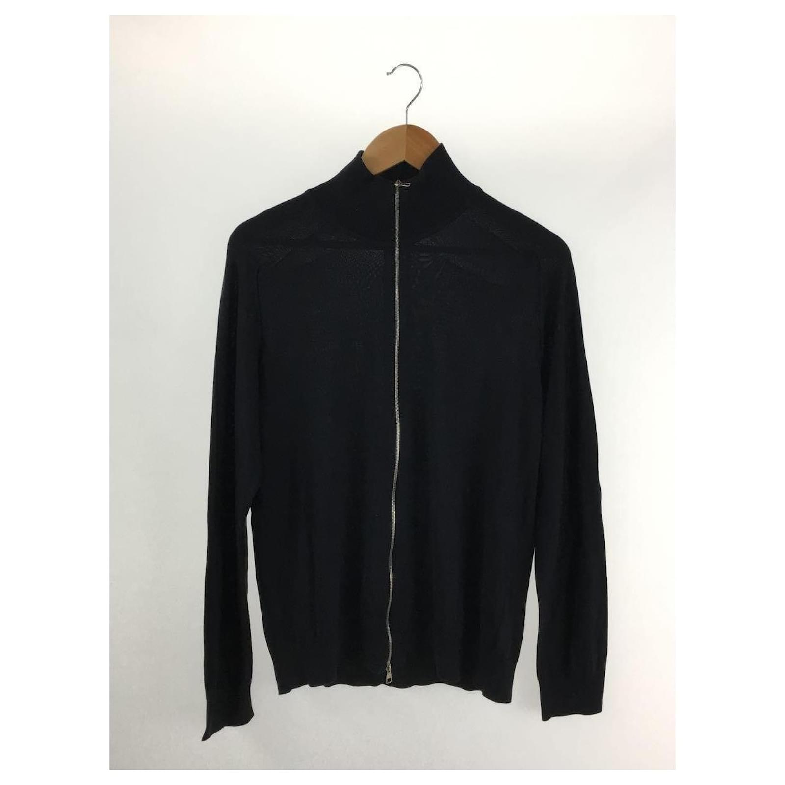 Louis Vuitton White & Black Knit Zip Jacket S