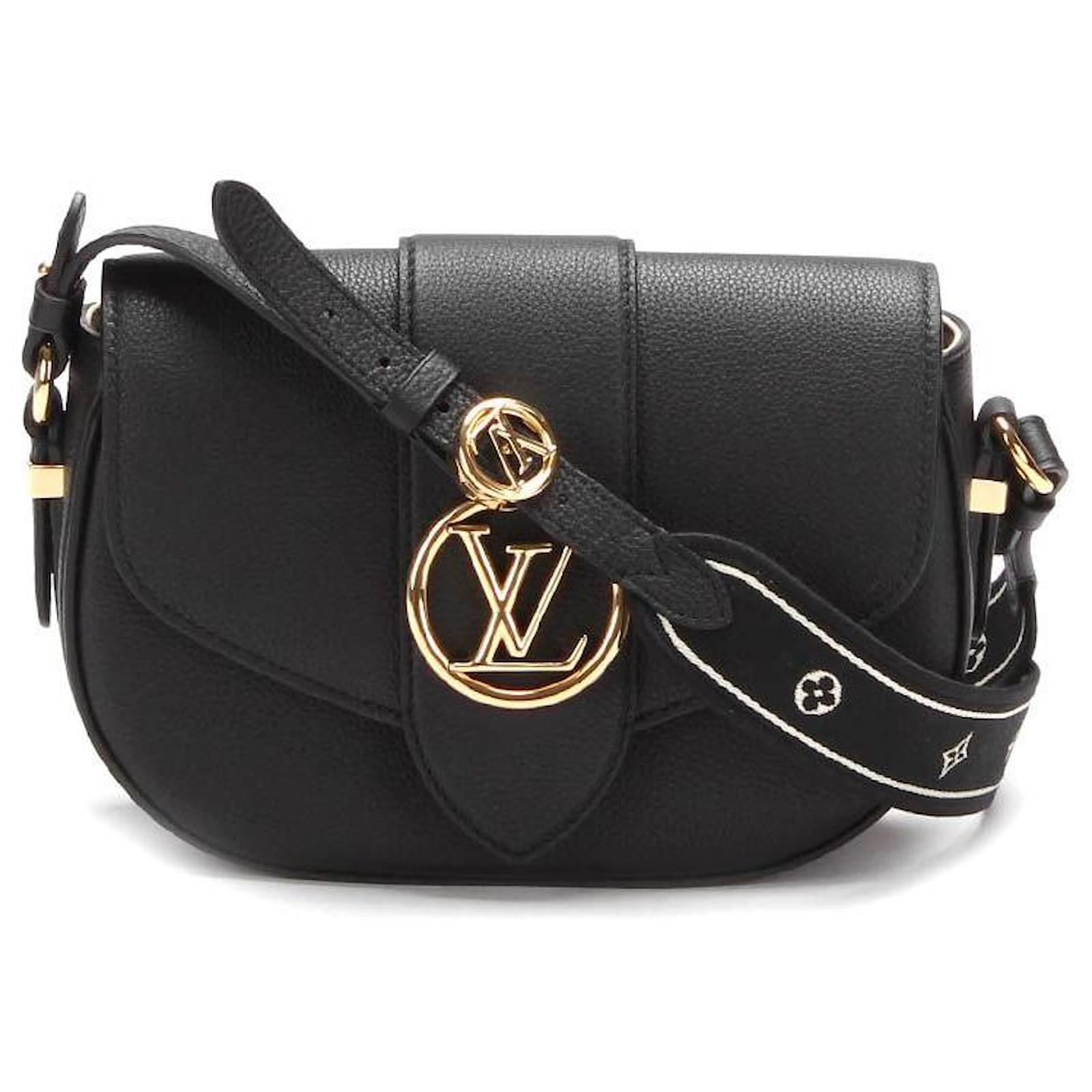 Louis Vuitton LV Pont 9 soft bag Black Leather ref.591805 - Joli