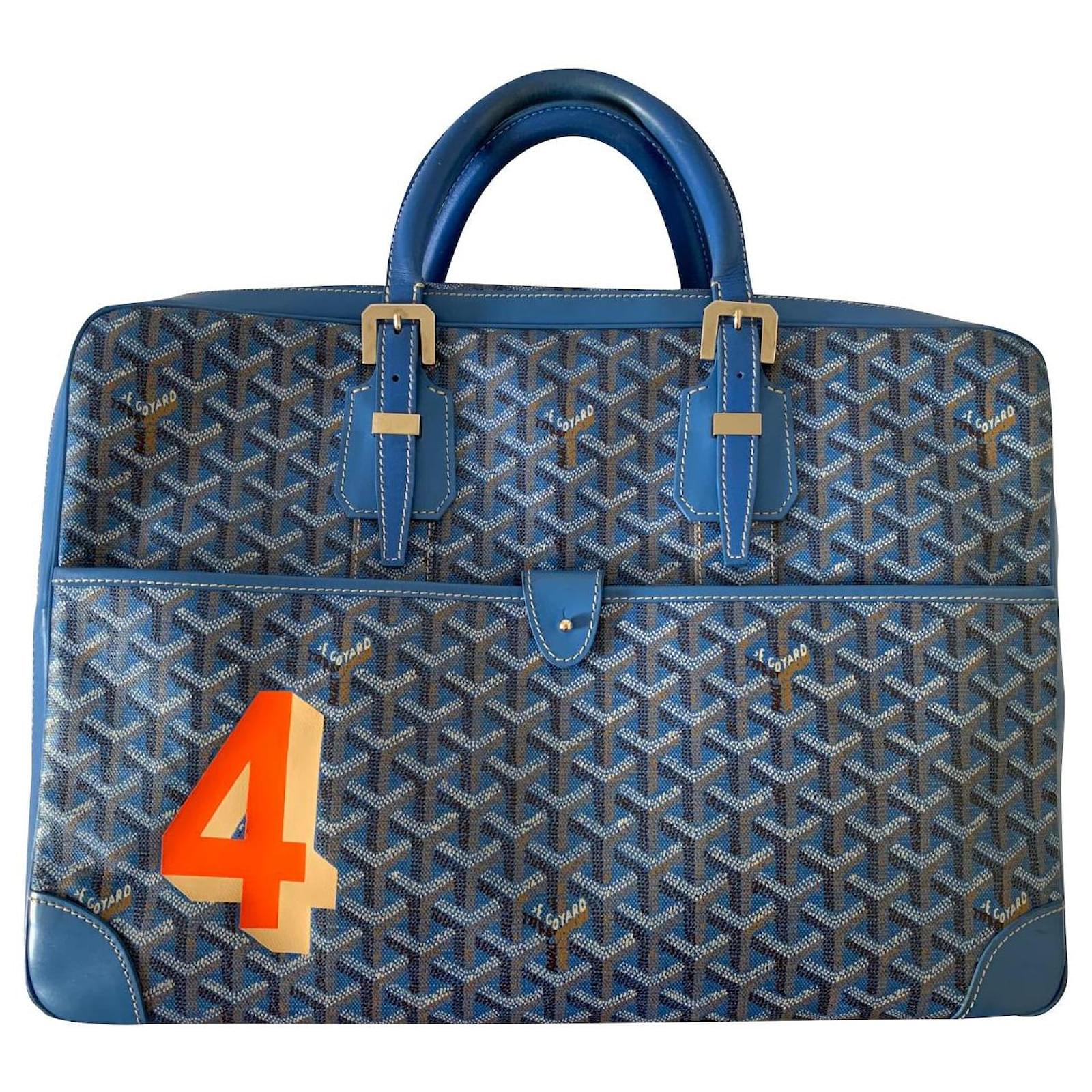 Goyard Ambassade Blue in Leather with Silver-tone - US