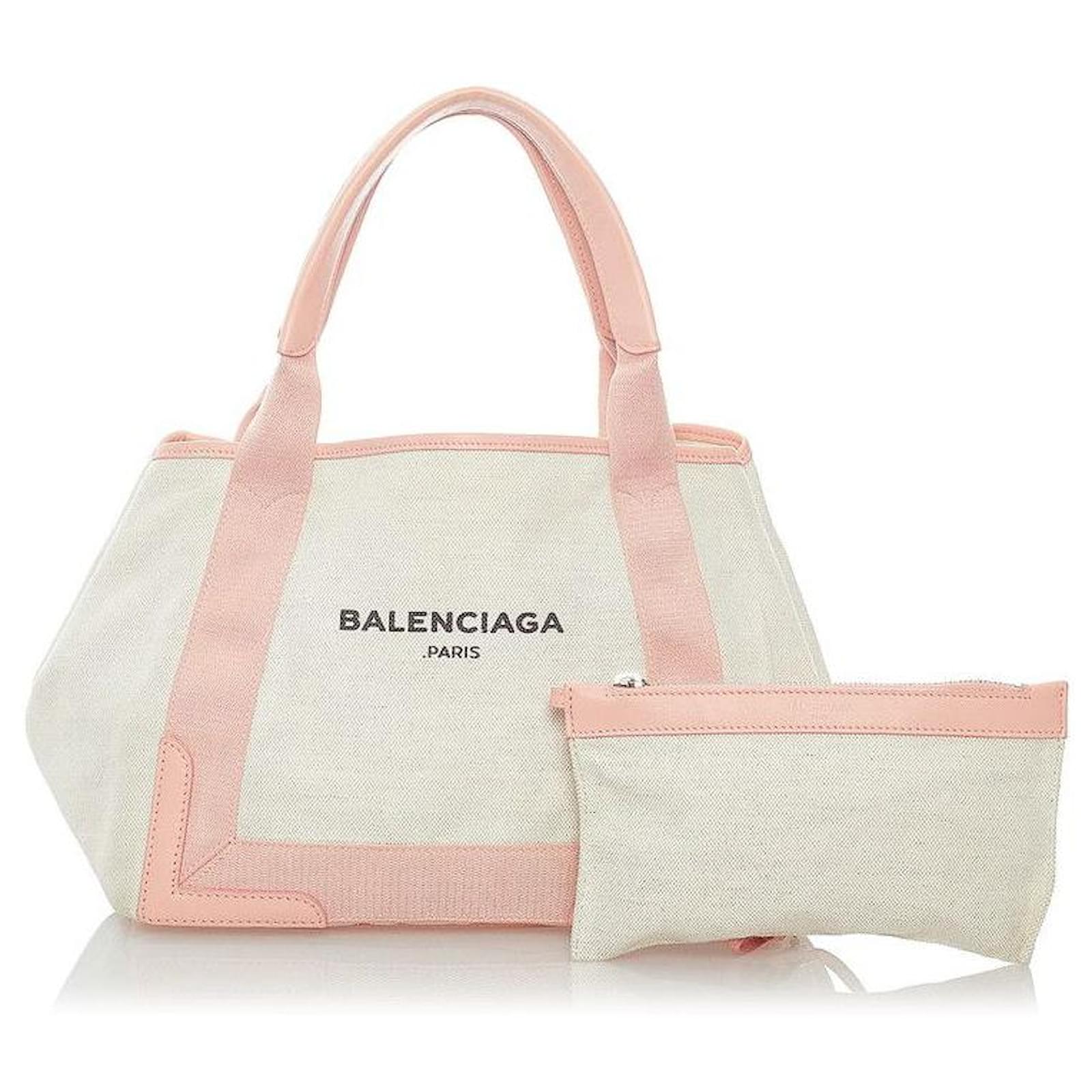 Balenciaga Navy Cabas M Tote  Neutrals Totes Handbags  BAL209356  The  RealReal