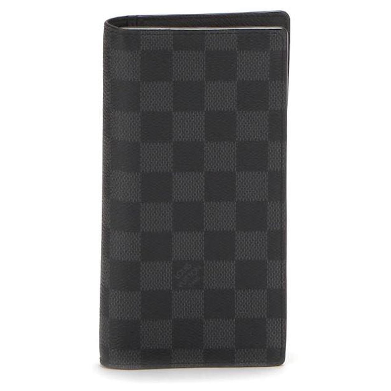 Louis Vuitton Black Damier Graphite League Stickers Brazza Wallet Grey  Cloth ref.206220 - Joli Closet