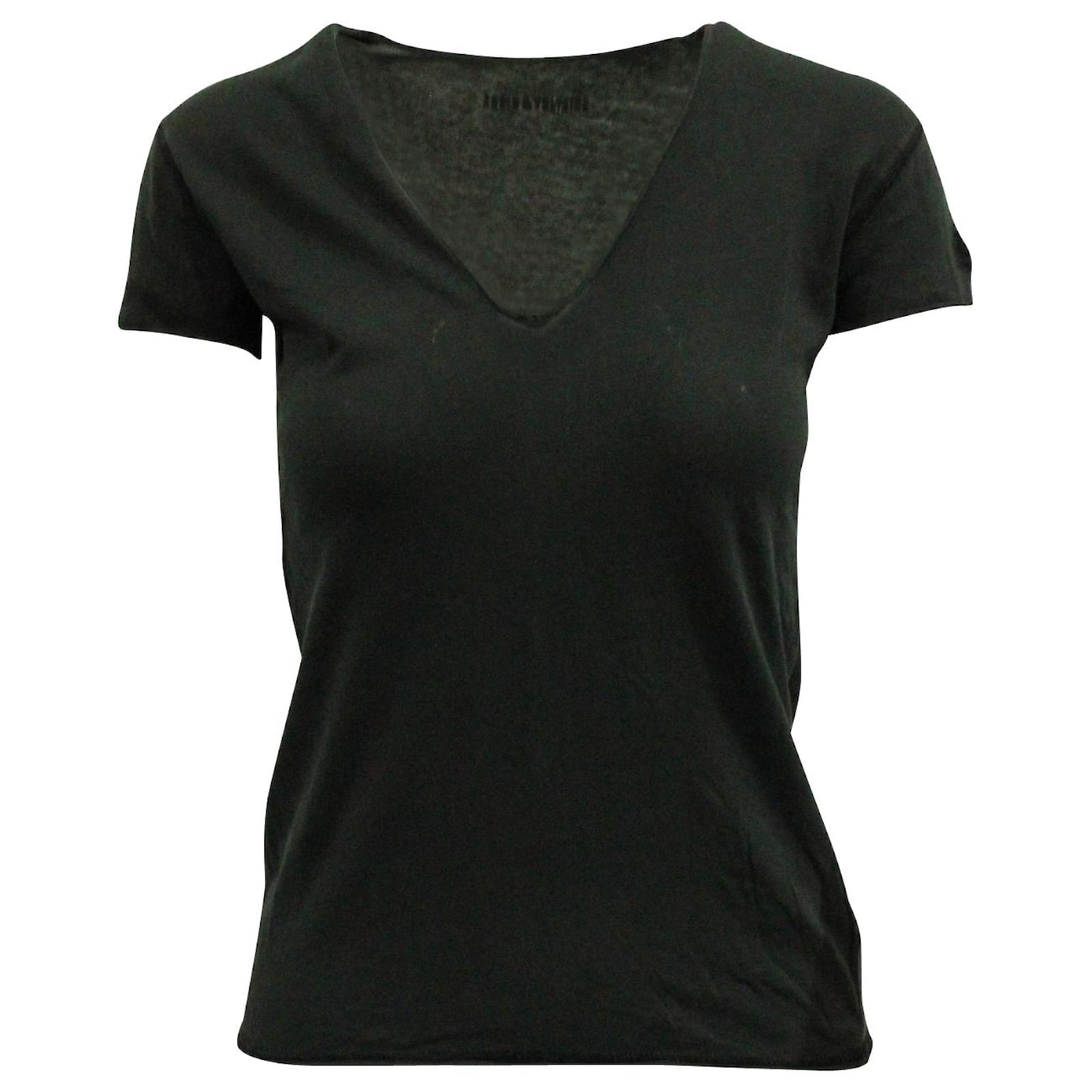 Tシャツ・カットソー ZADIG  VOLTAIRE Women Tops KWTT00107 Black Zadig&Voltaire Walk Voltaire Wings T-shirt | Black | FARFETCH