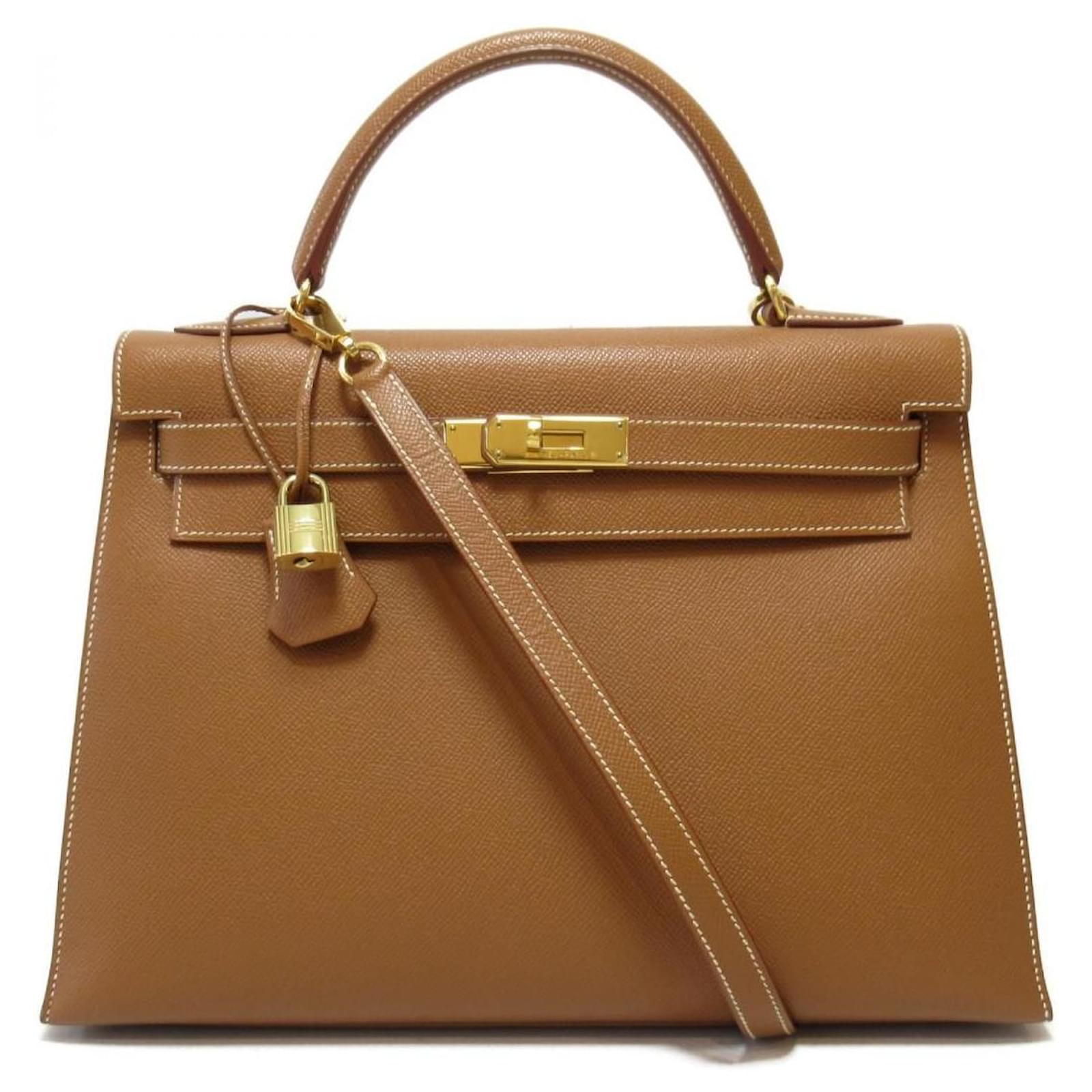 Hermès Hermes Kelly bag 32 customized Brown Leather ref.174775 - Joli Closet