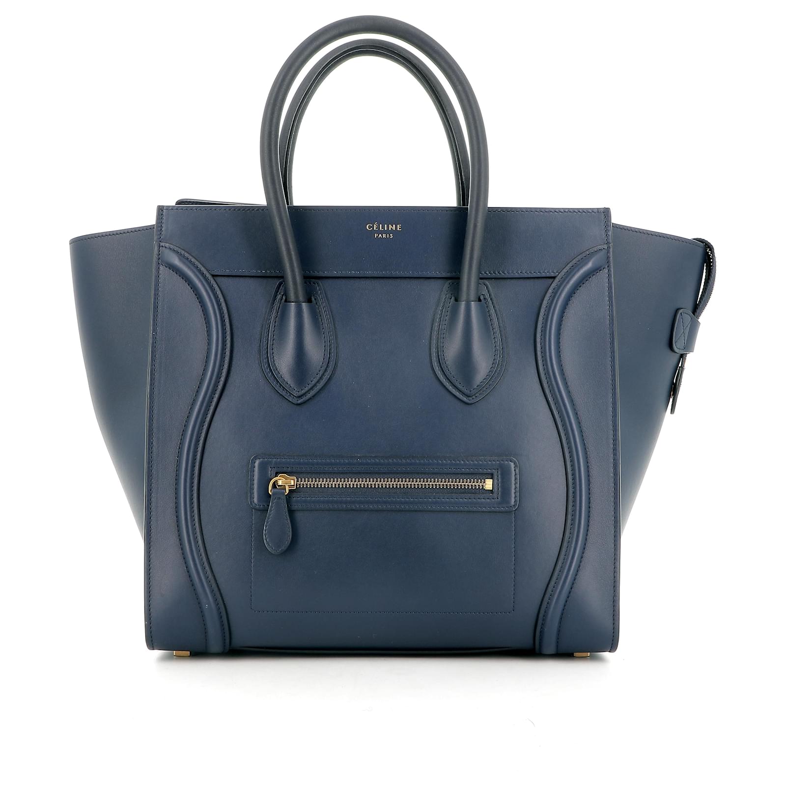 Céline Luggage Navy blue Leather ref.595167 - Joli Closet