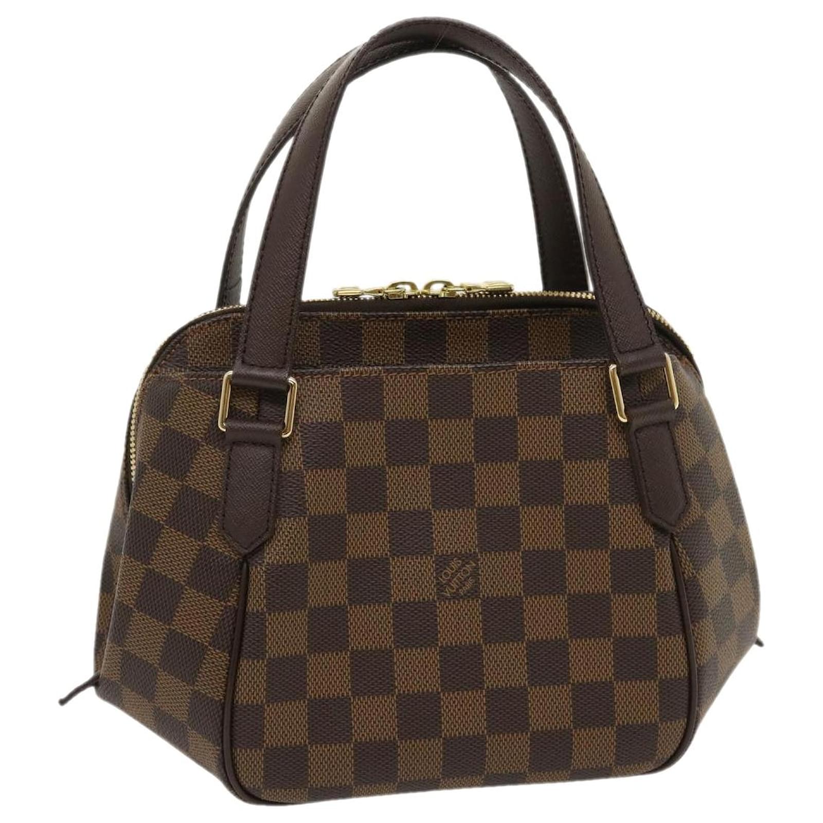 LOUIS VUITTON Damier Ebene Brown Leather Saleya PM Hand Bag - Excellent &  Auth