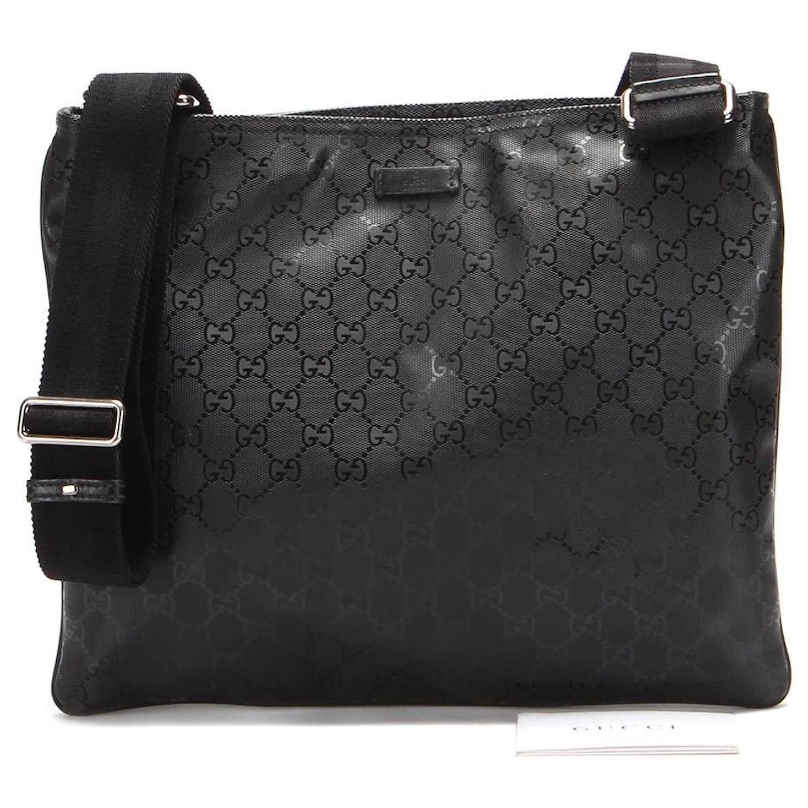 Gucci Gucci GG Monogram Messenger Bag Black