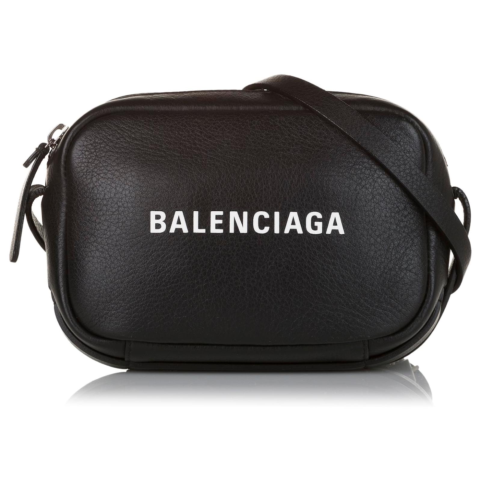 Balenciaga Small Everyday Calfskin Leather Camera Bag - White In
