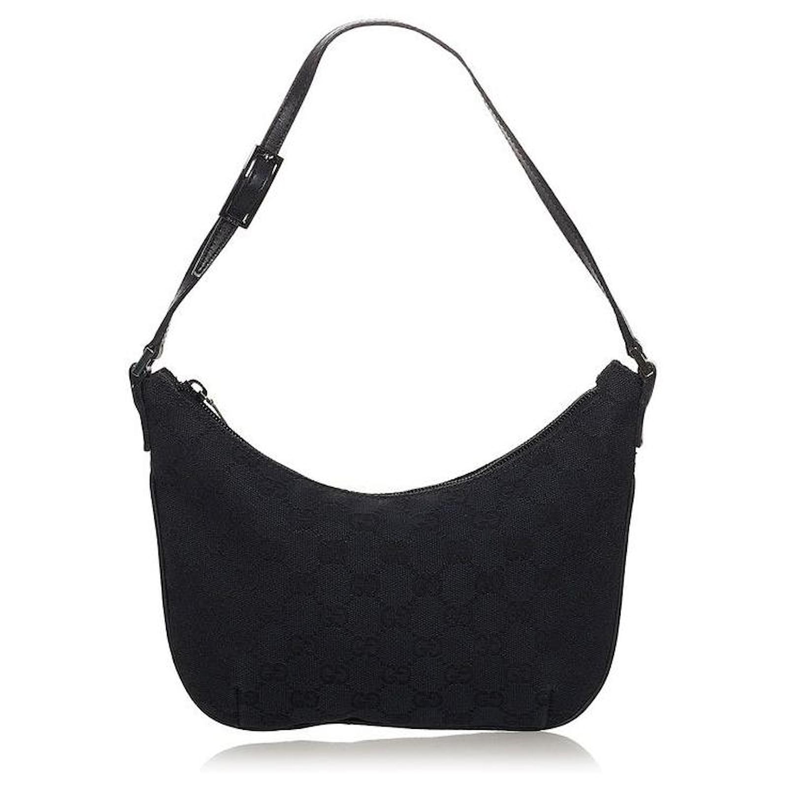 Gucci Black GG Monogram Canvas Shoulder Bag Gucci | The Luxury Closet