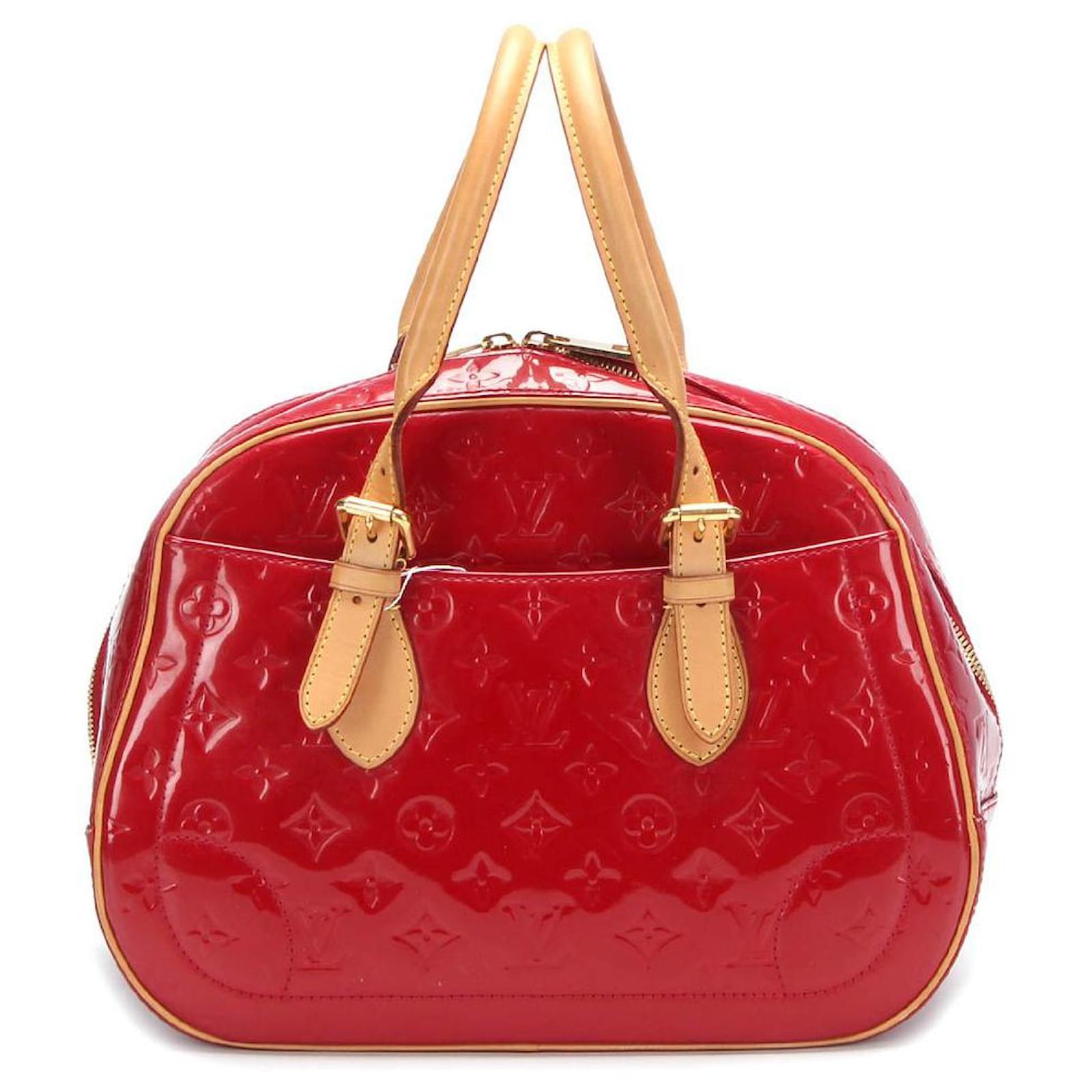 Louis Vuitton Monogram Vernis Summit Drive Handbag Red Metal ref