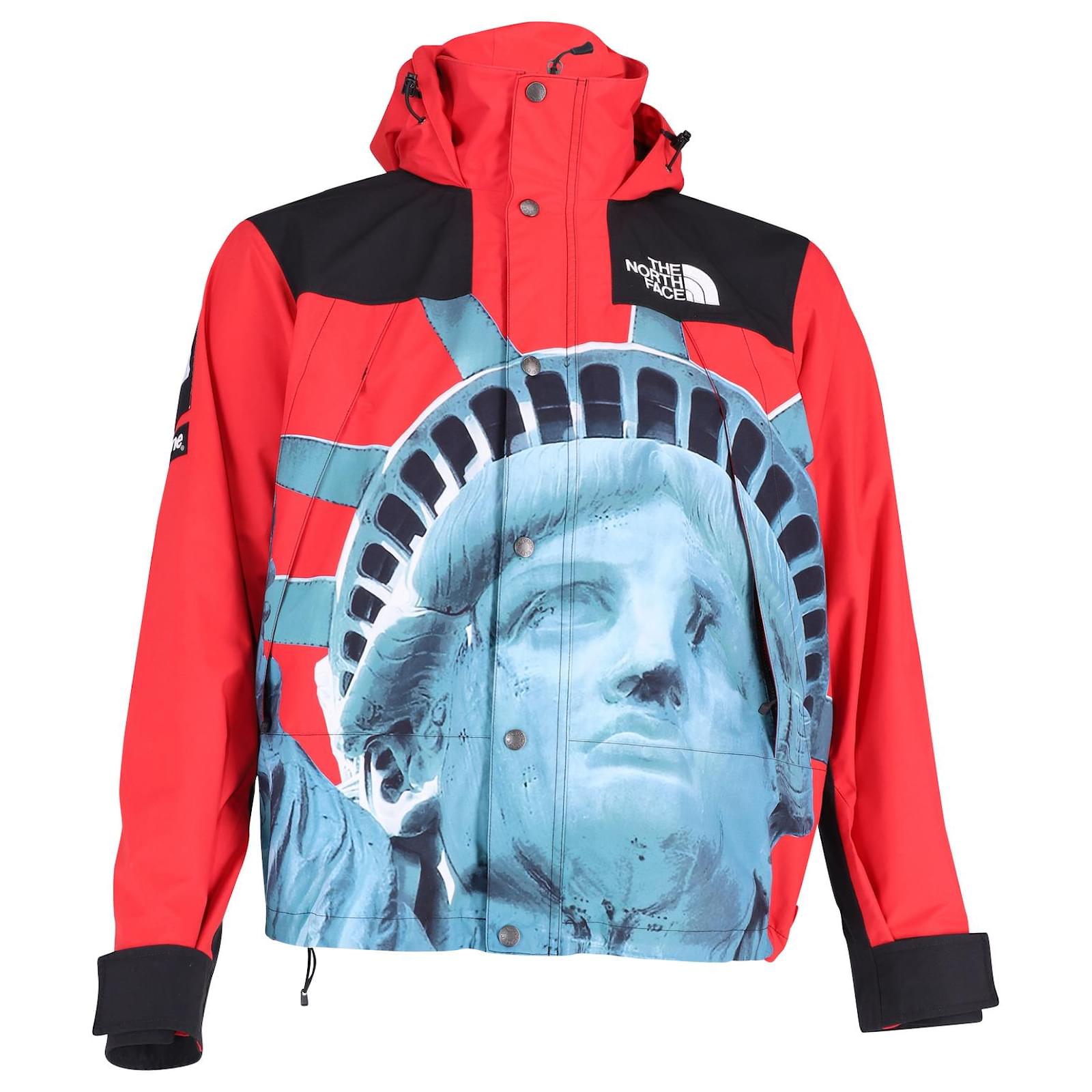 Supreme x The North Face Statue of Liberty Mountain Jacket in Red