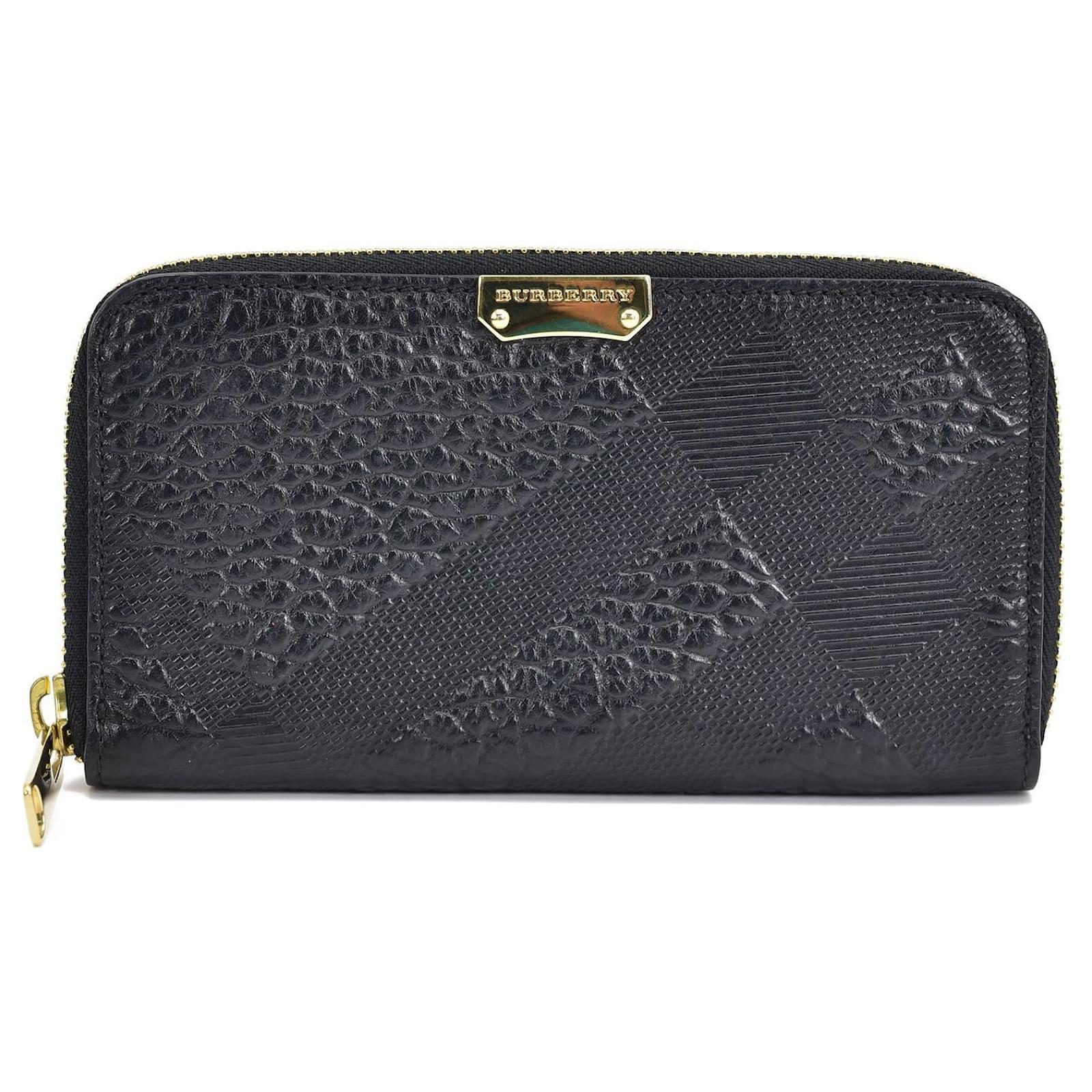 Burberry Leather Long Wallet Black Pony-style calfskin ref.596934 ...