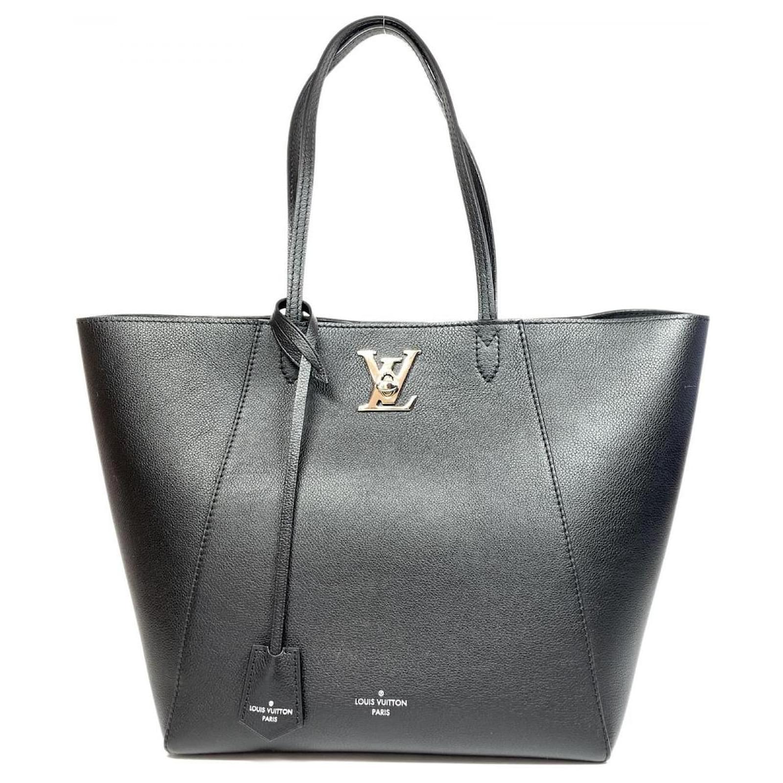Louis Vuitton LockMe Cabas Tote Bag Black Leather ref.596987