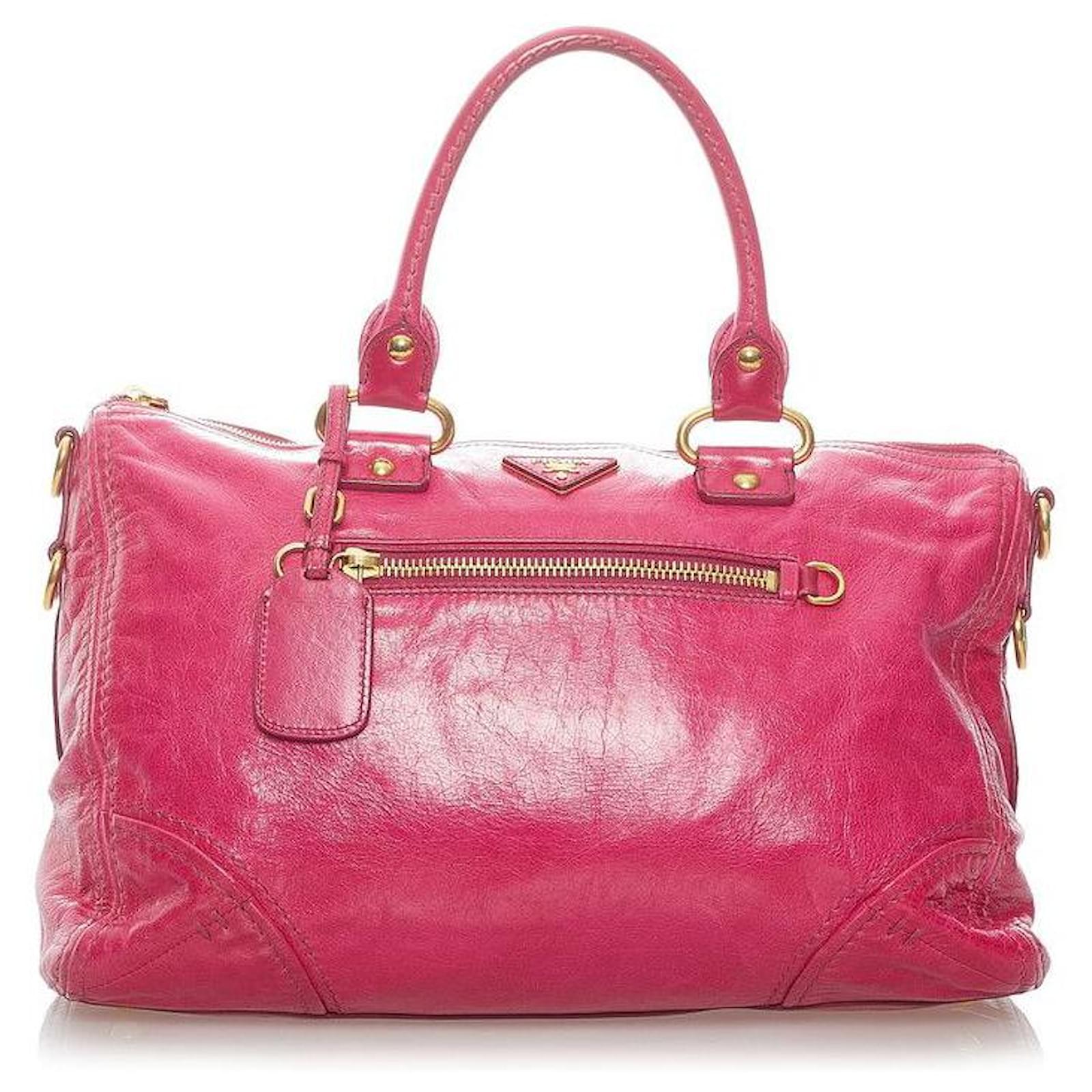 Prada Vitello Shine Handbag Pink Leather ref.597225 - Joli Closet