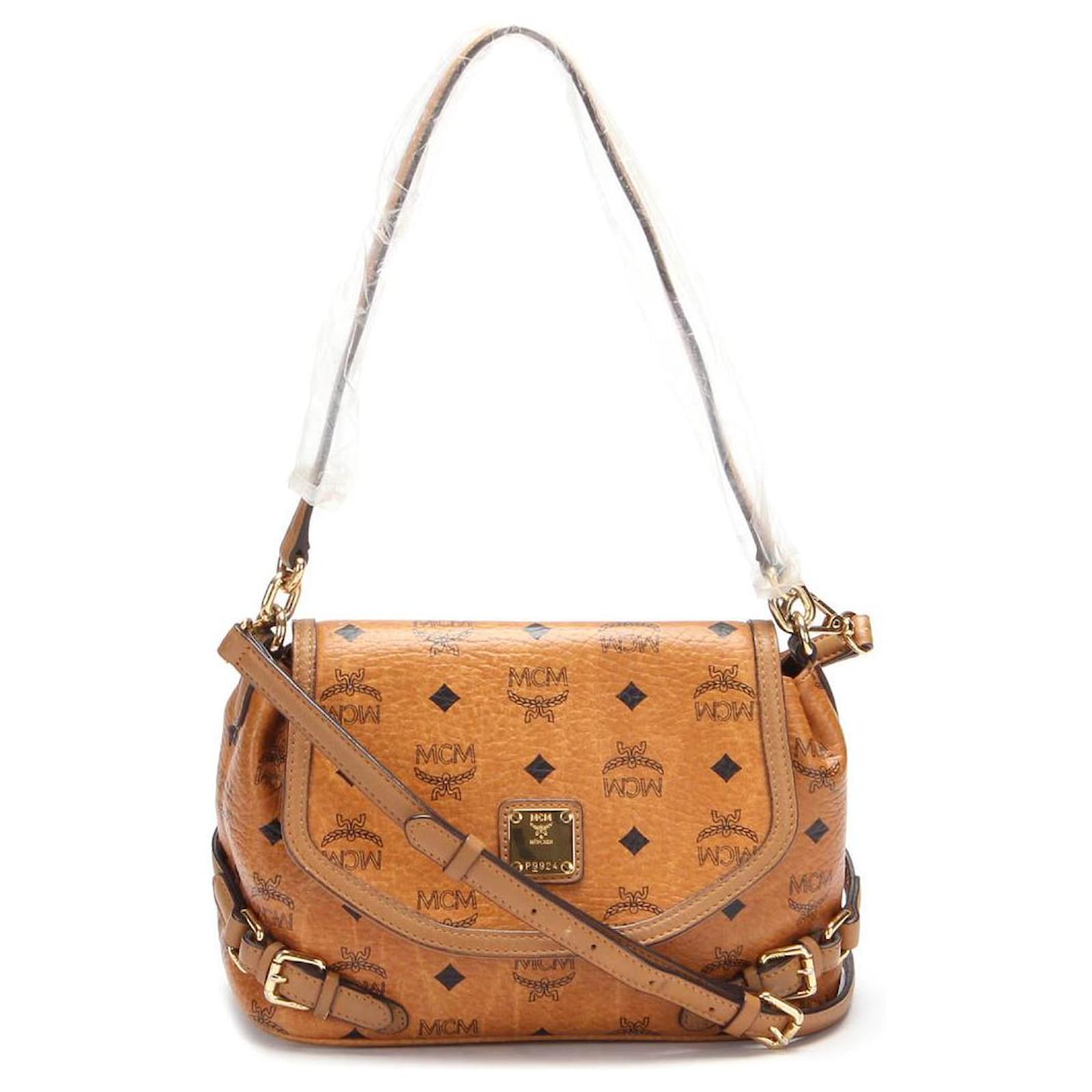 Mcm Visetos Two-Way Bag Brown Leather Ref.597286 - Joli Closet